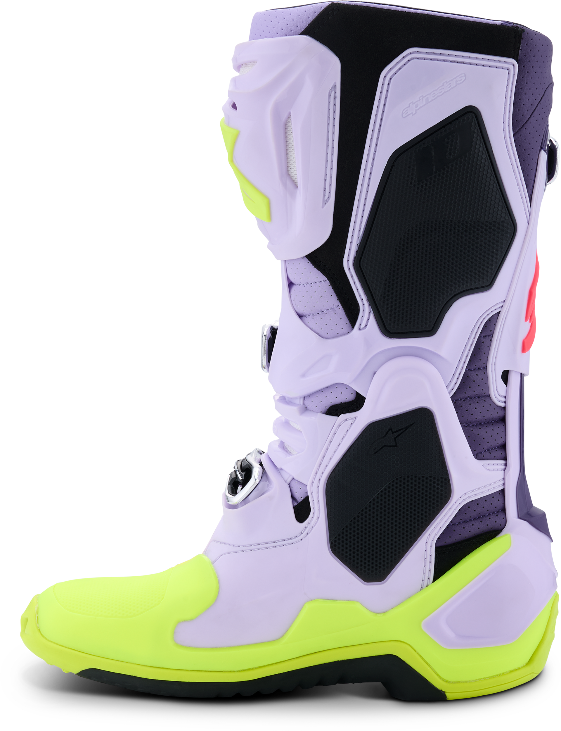 Alpinestars Tech 10 Supervented Boot Purple Yellow Flo Diva Pink Sz 13