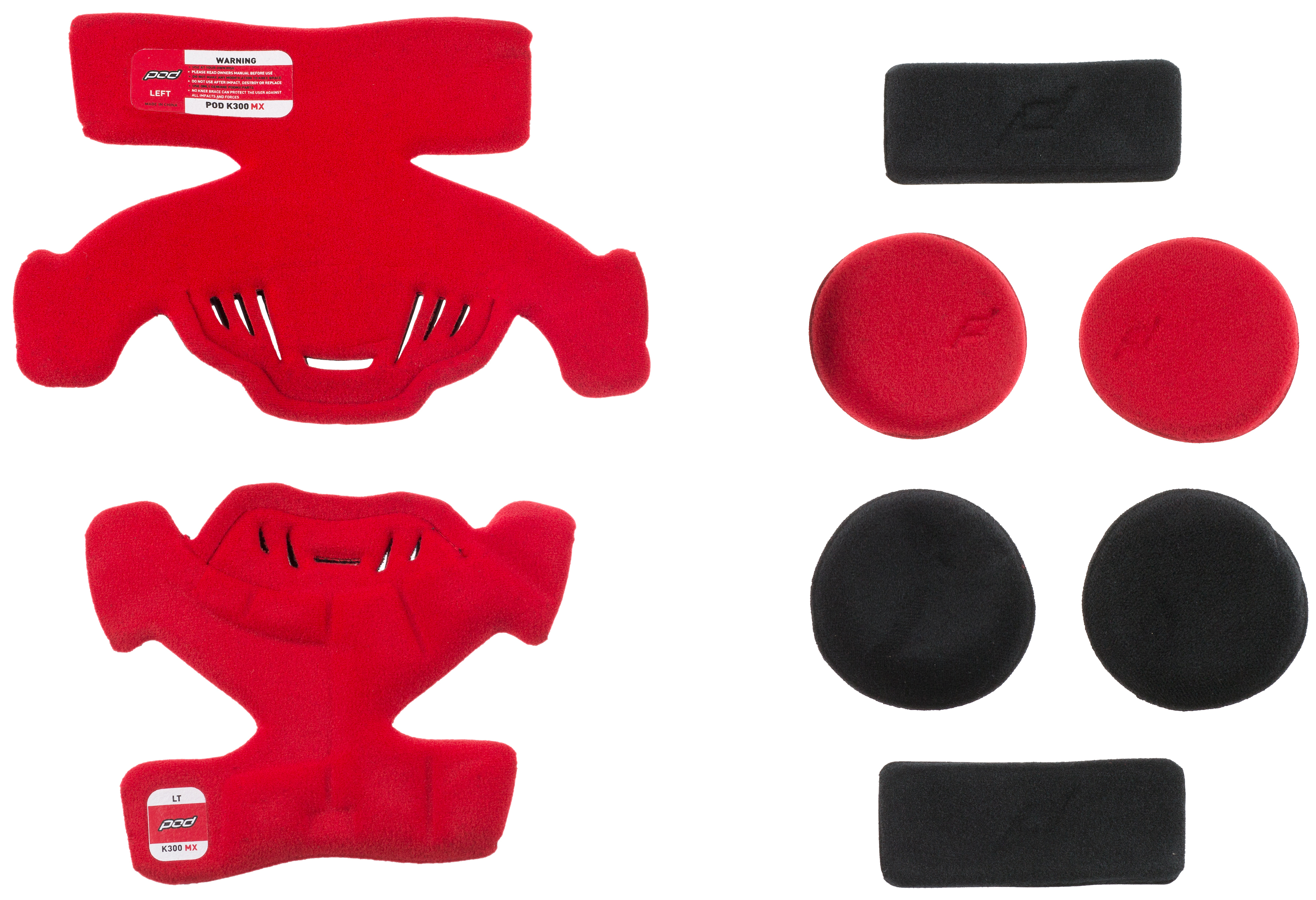 POD K300 Knee Brace Pad Set (Left) - View 1