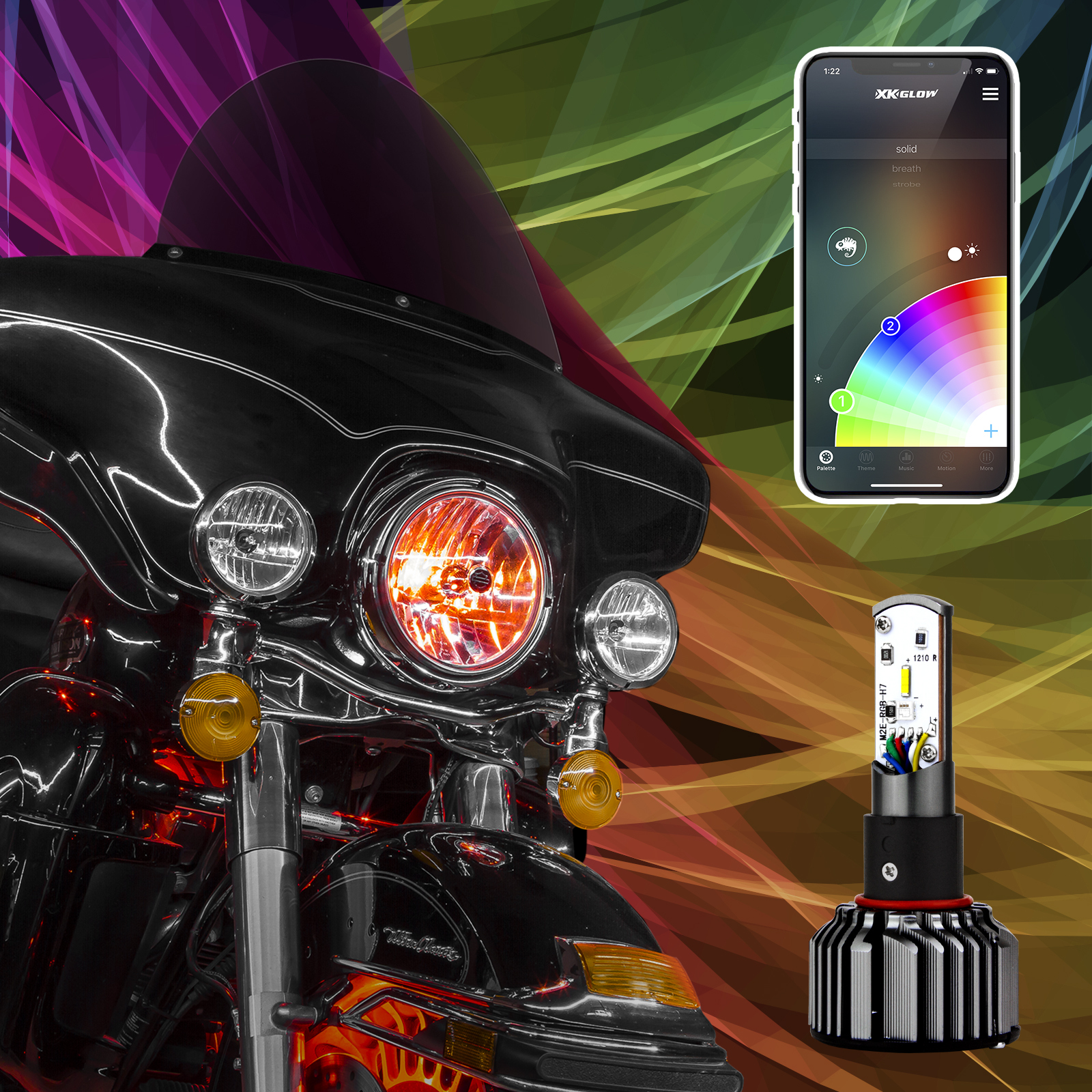 H4 LED RGB Bulb Kit