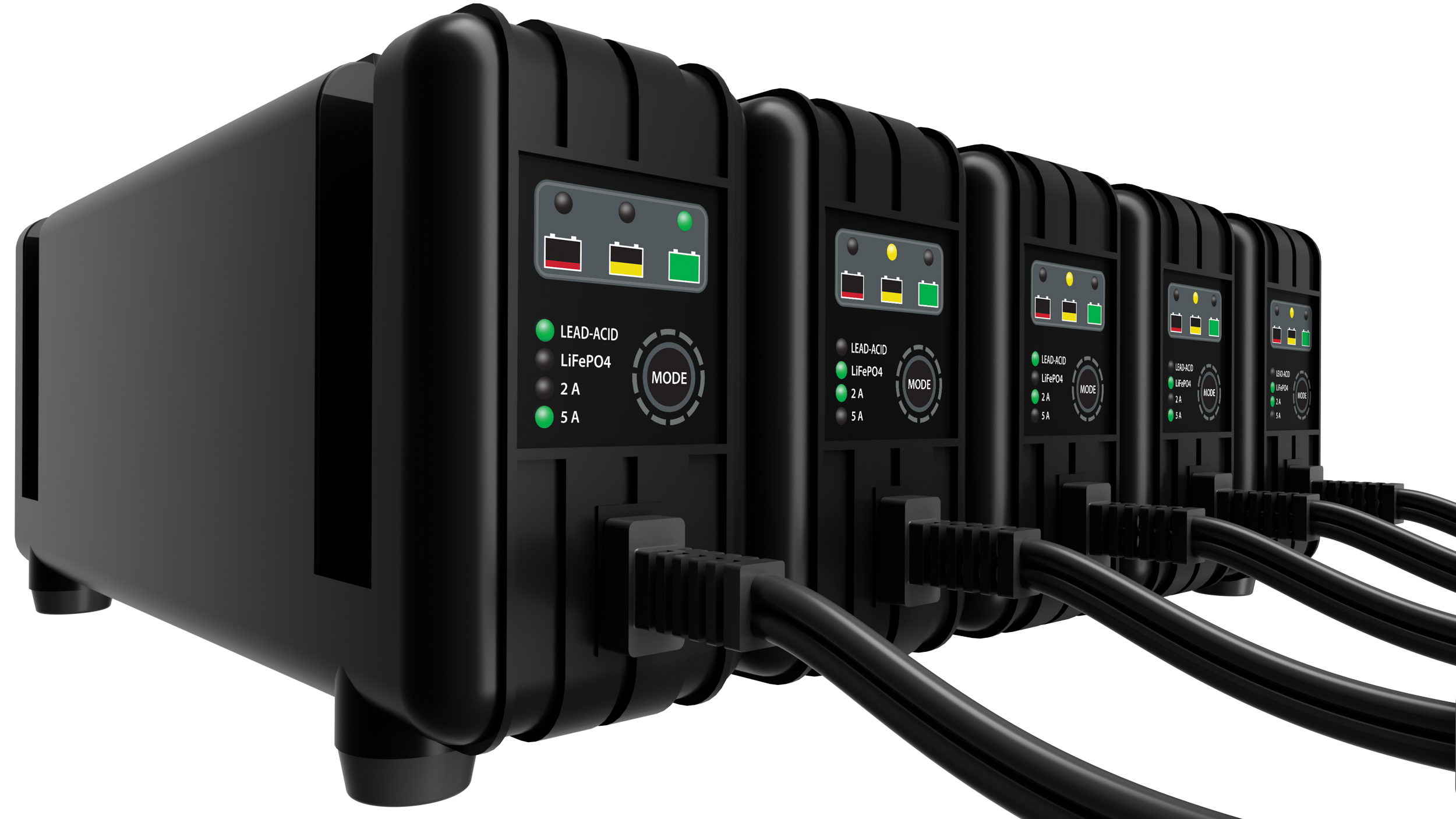 5 Bank Battery Charger 12V 5A