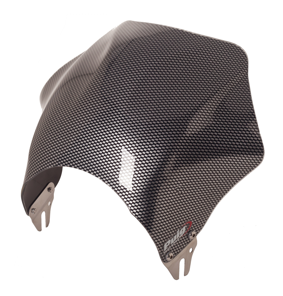 PUIG RAPTOR WINDSCREEN HEADLIGHT MOUNT CARBON - View 1