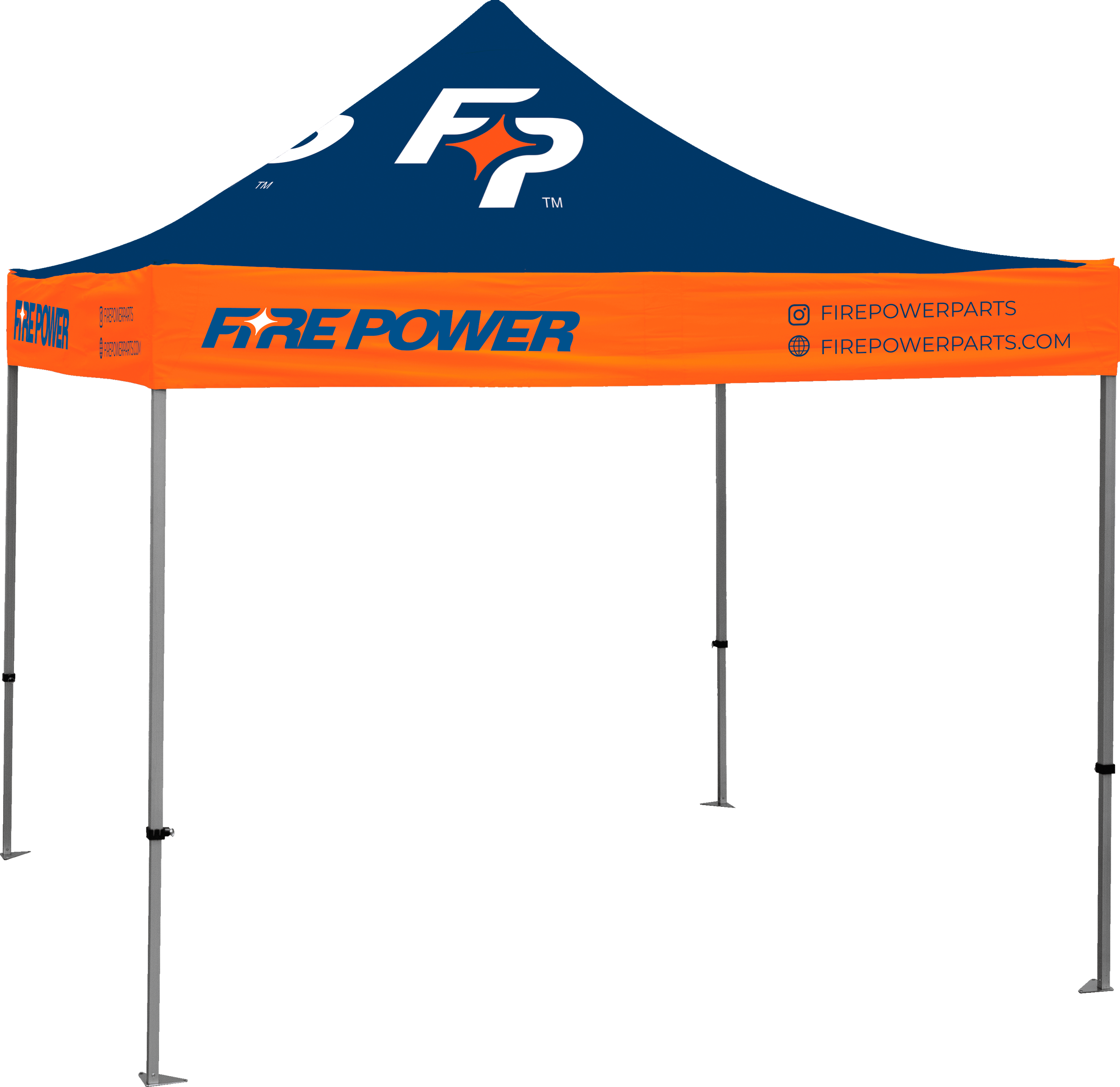 FIRE POWER FIREPOWER CANOPY 10X10 TENT BLUE W/ WHITE LOGO - View 1
