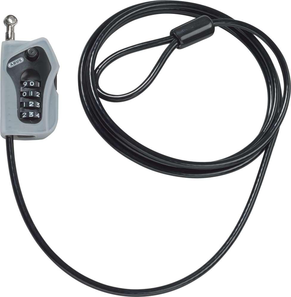 Abus Combiloop 205 Cable Lock 5mm 200cm 4 Dial Combination Helmet Security 52523