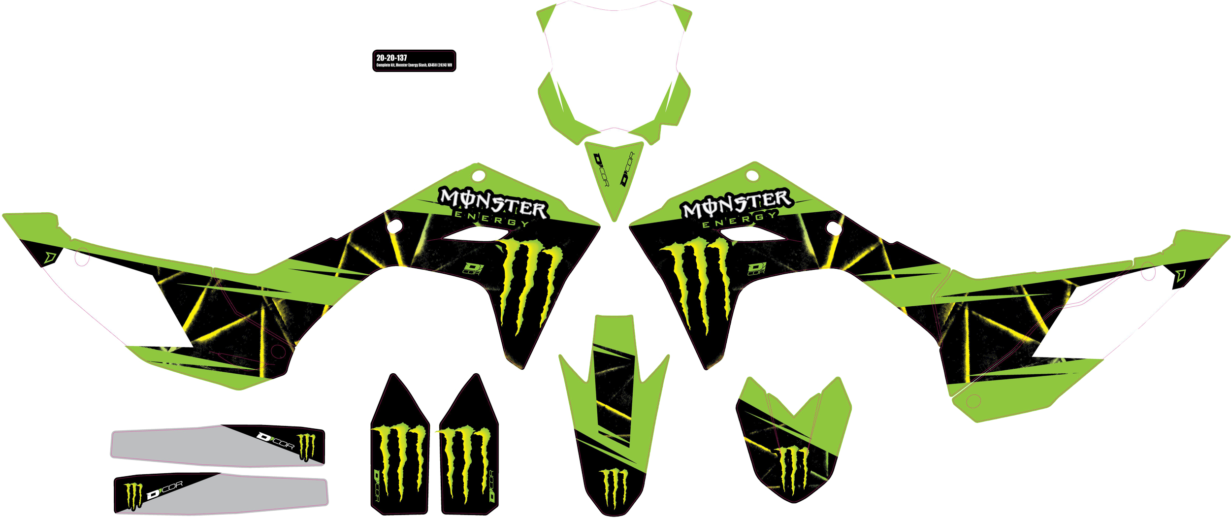 D-COR Monster Energy Complete Graphics Kit - View 1