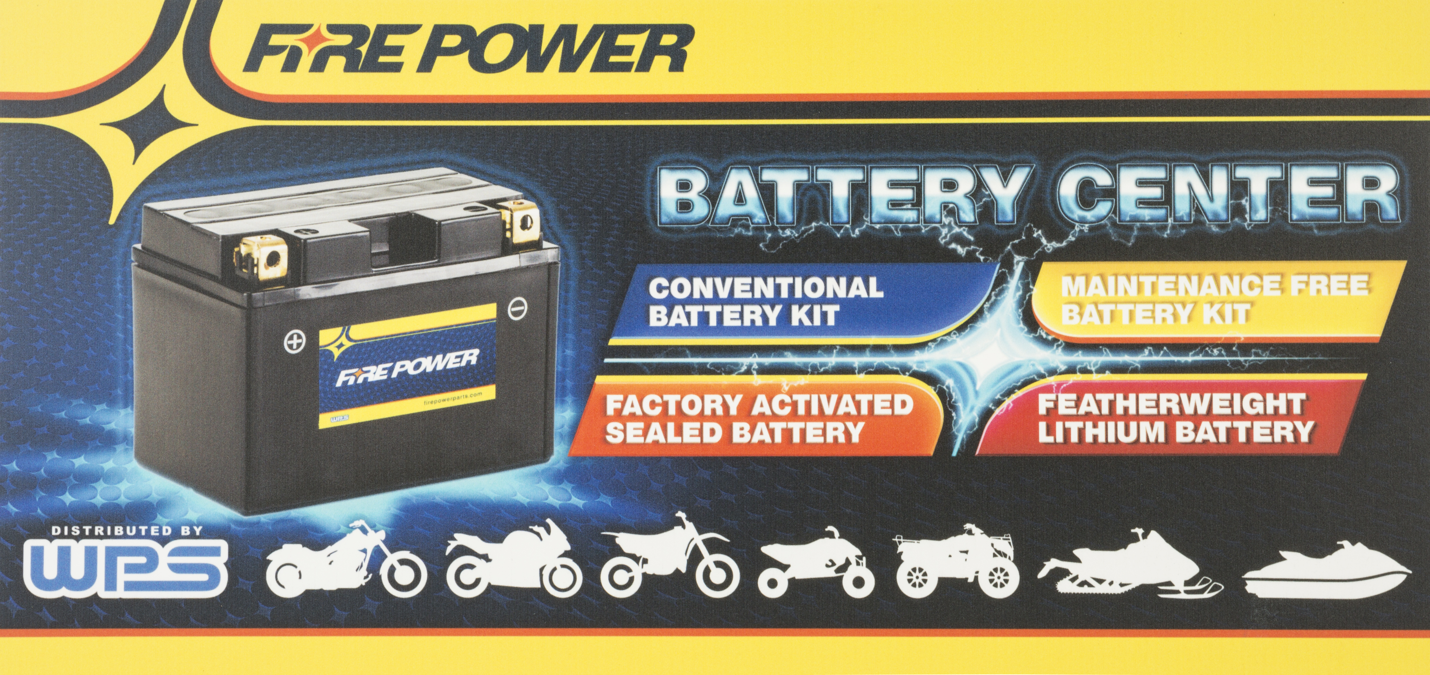 Fire Power Battery Display Rack Sign Promotional Universal FP Battery Sign
