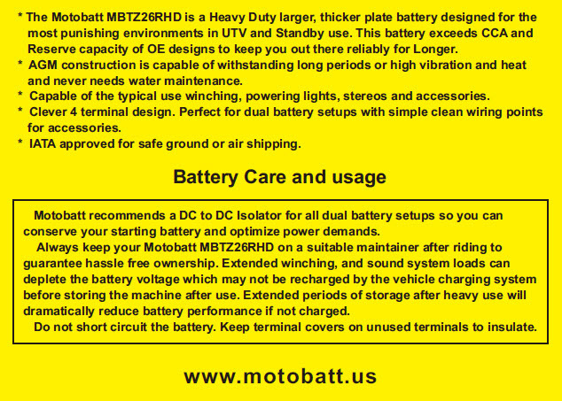MotoBatt Quadflex AGM Batteries