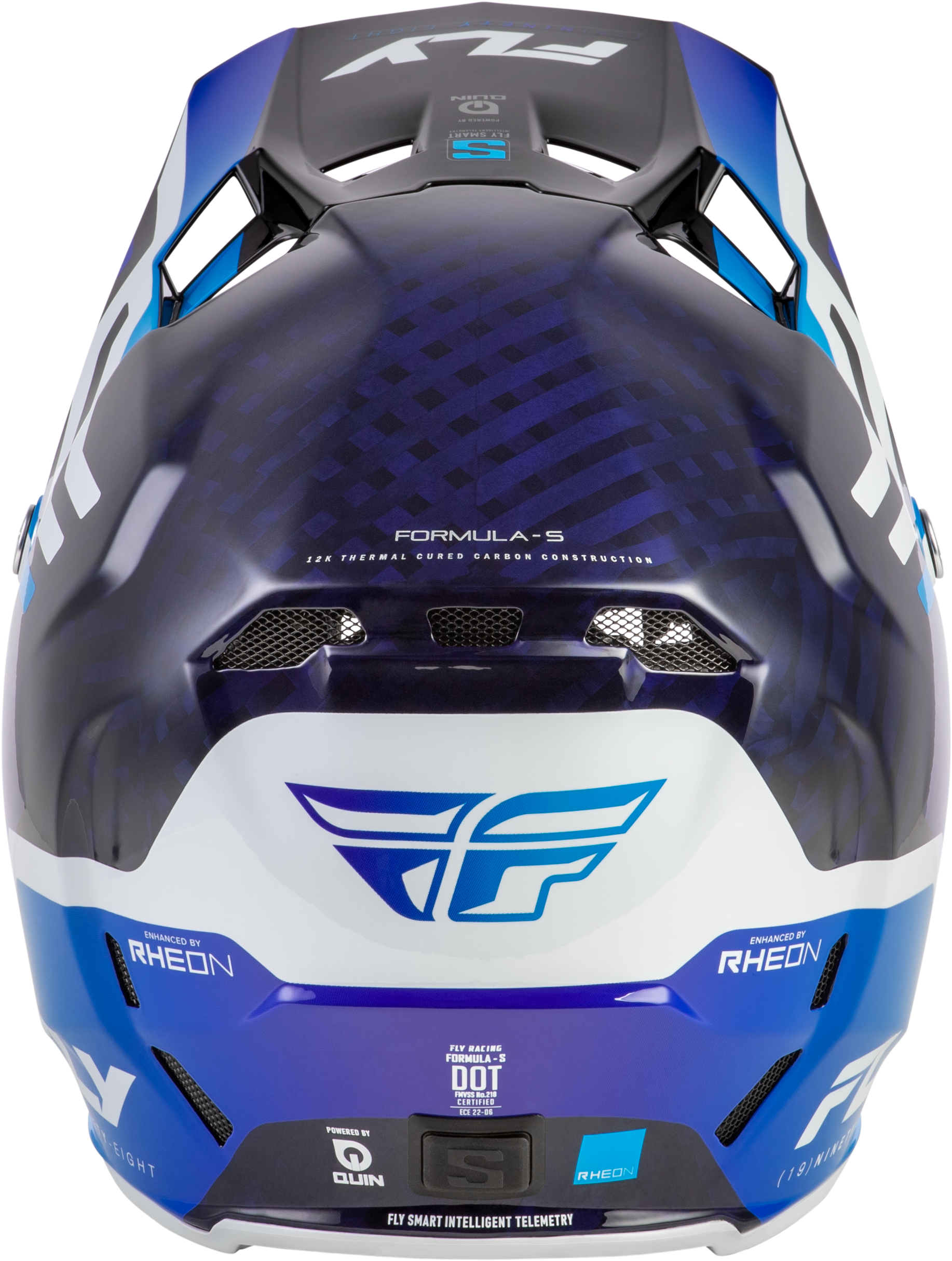73-4452M FLY RACING Formula S Carbon Byte Helmet Blue Carbon/White, MD/LG