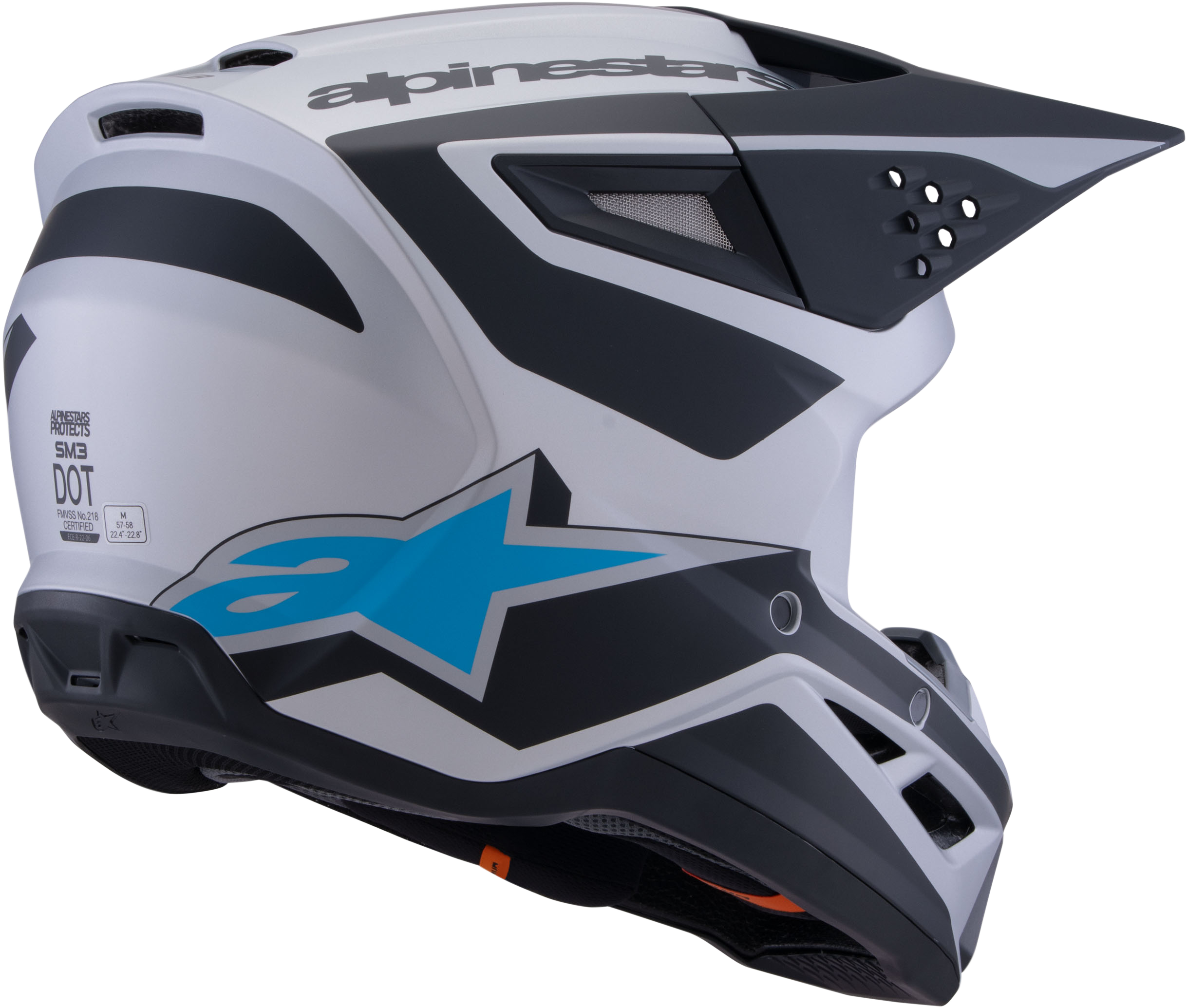 Sm3 Heat Helmet Silver/Blue/Black Matt Fits Sm