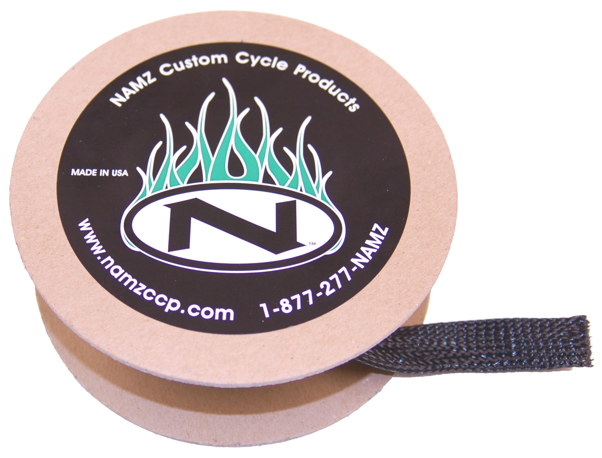 NAMZ CUSTOM CYCLE Black Braided Flex Sleeve - View 1
