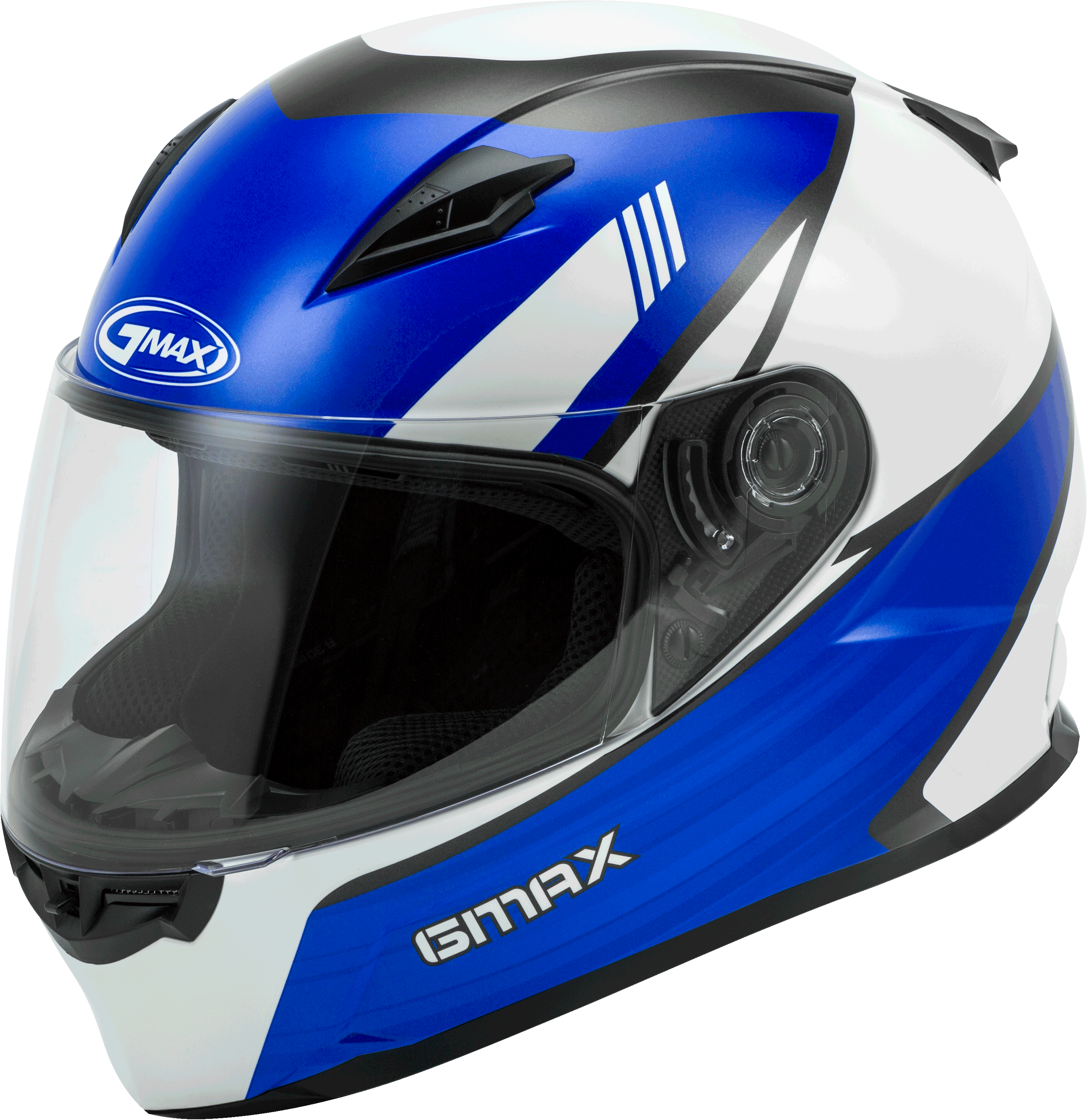 GMAX FF-49 Full-Face Street Helmet (White/Blue, X-Large)