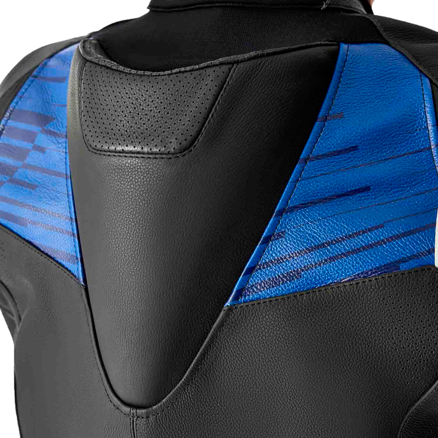 RST 103635BLU-50 Tractech Evo D3o Leather Motorcycle Jacket, Black/Blue, Size 3X
