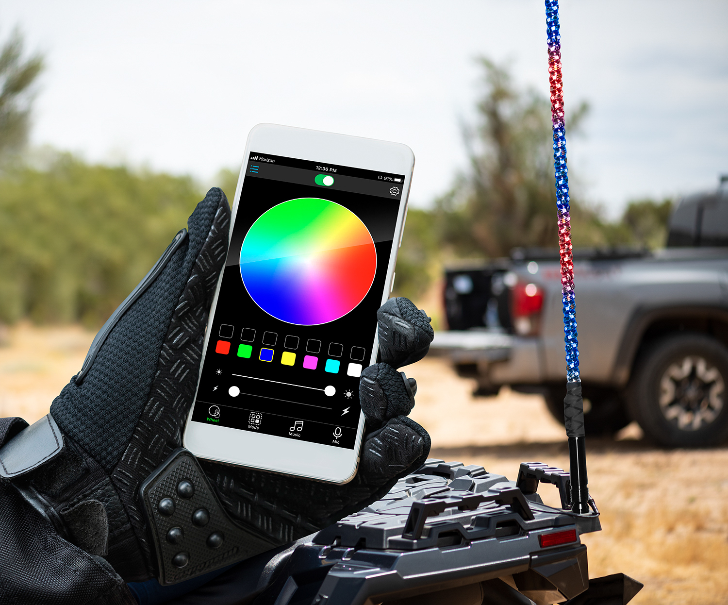 360 Degree RGB LED Whip Flag