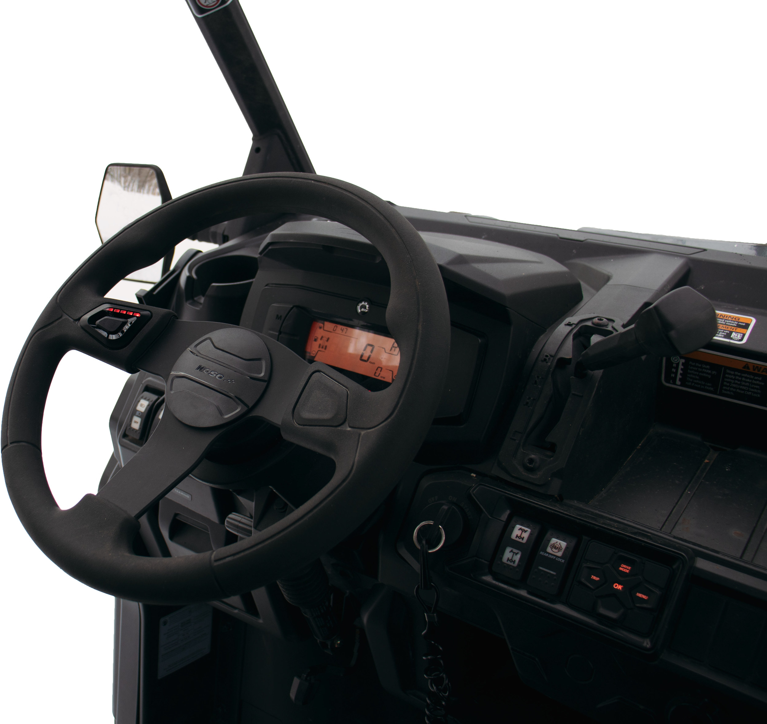 KOSO AY001000 Heated Steering Wheel - Fits Polaris Ranger & Can-Am Defender UTVs