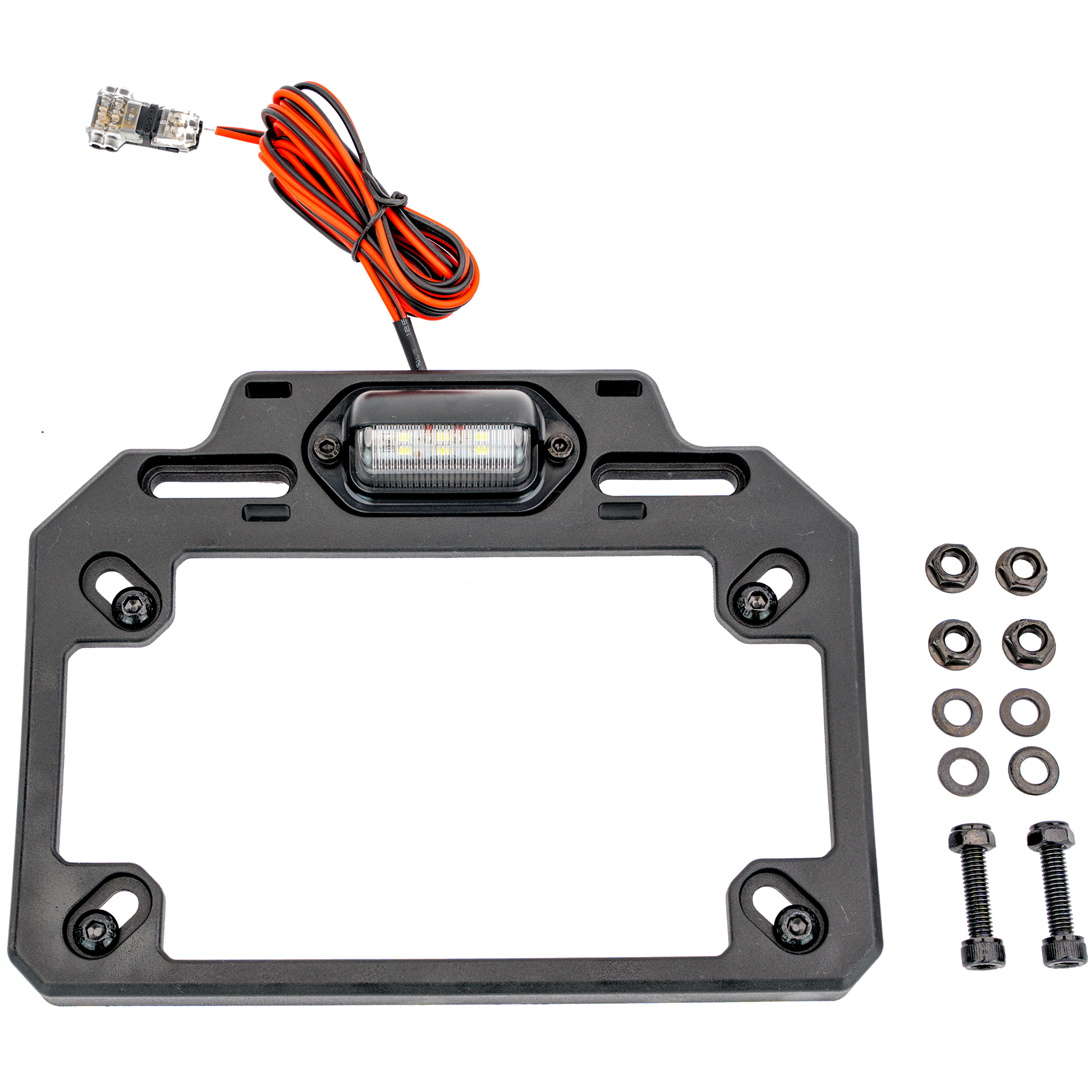 ATV TEK Adjustable License Plate Bracket w/ LED Light - View 1