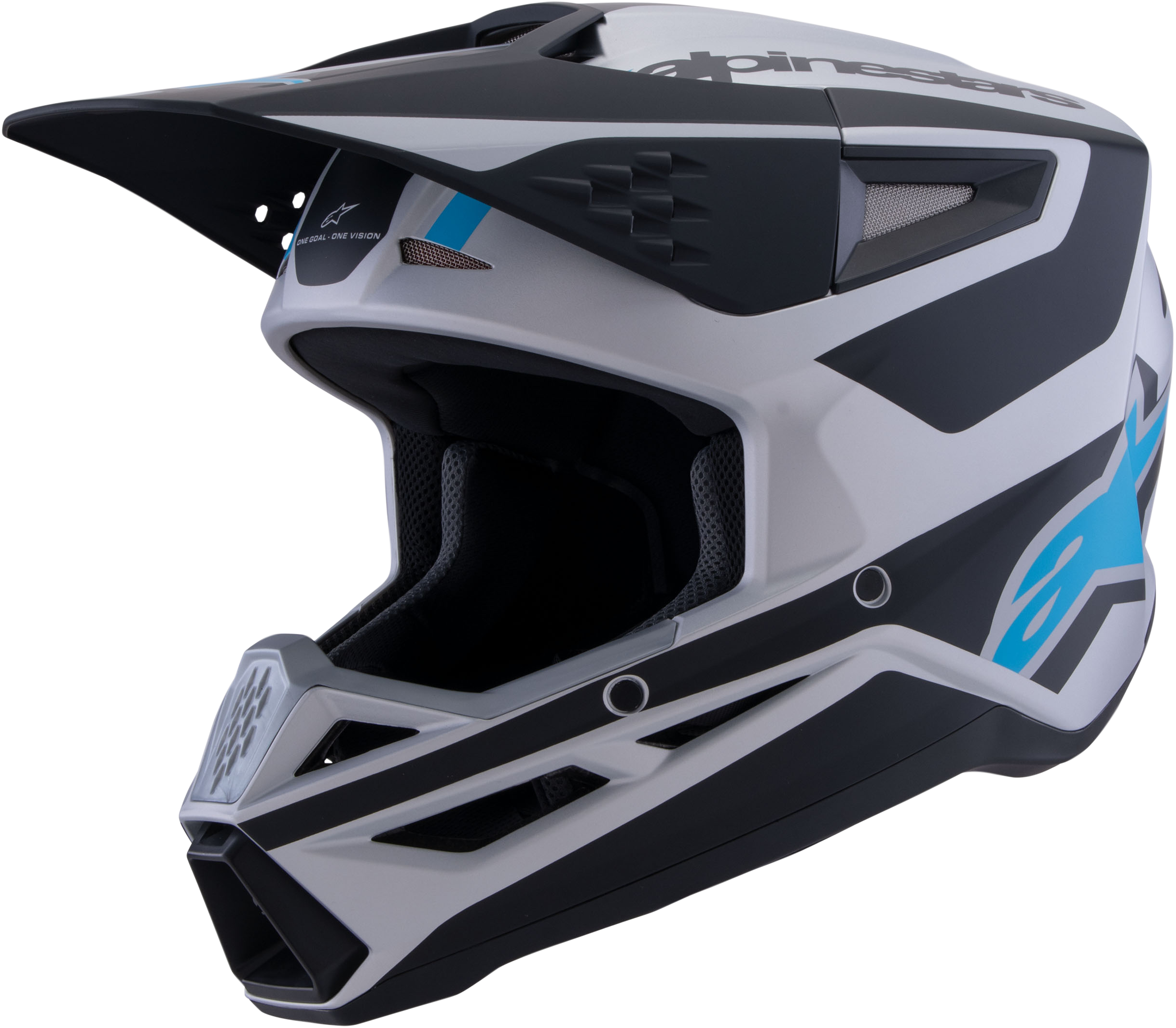 Sm3 Heat Helmet Silver/Blue/Black Matt Fits Sm
