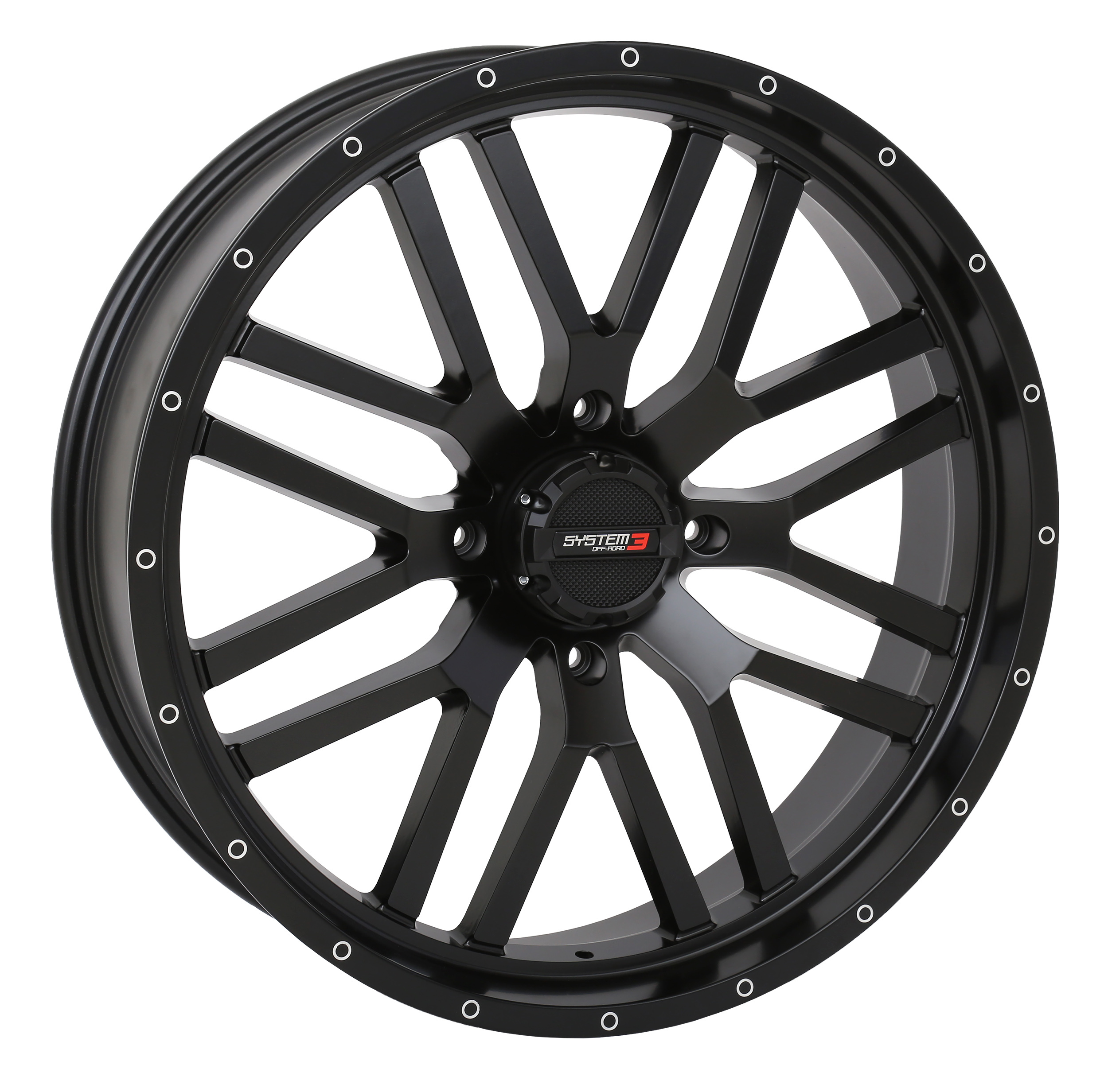 SYSTEM 3 24x7 4+2.5 Matte Black Wheel – Fits Can-Am Maverick & Honda Pioneer