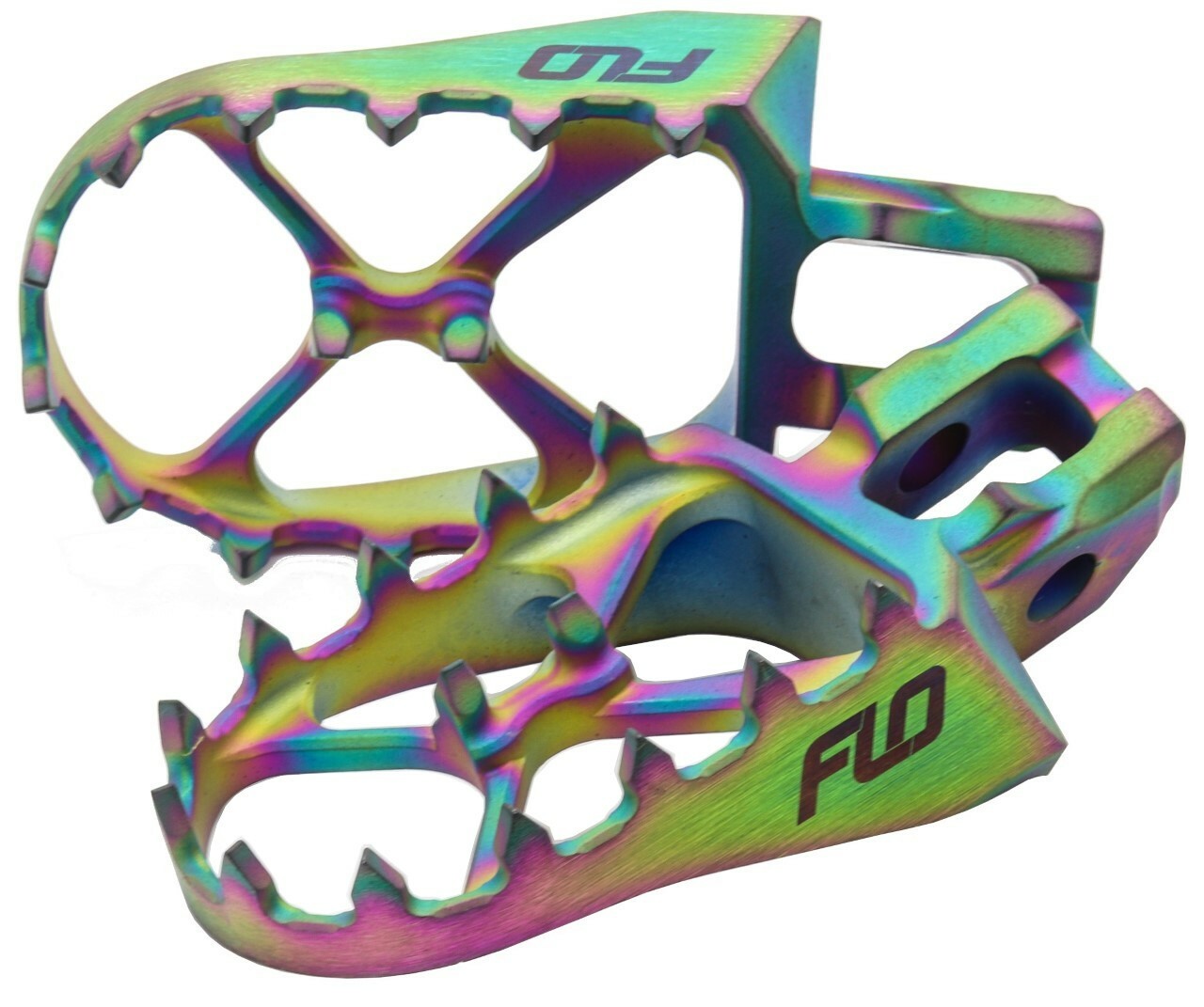 かんく F52/1-68xti F2ST-65RS FLO MOTORSPORTS TITANIUM FOOT PEGS JET FUEL HON/KAW