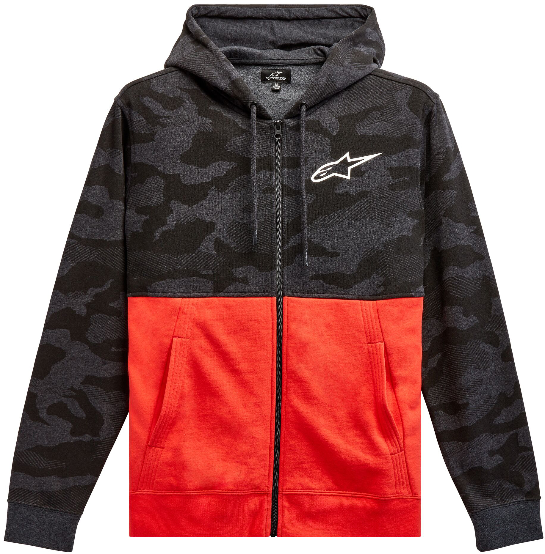 ALPINESTARS Block Hoodie Char Htr/Wrm Rd - View 1