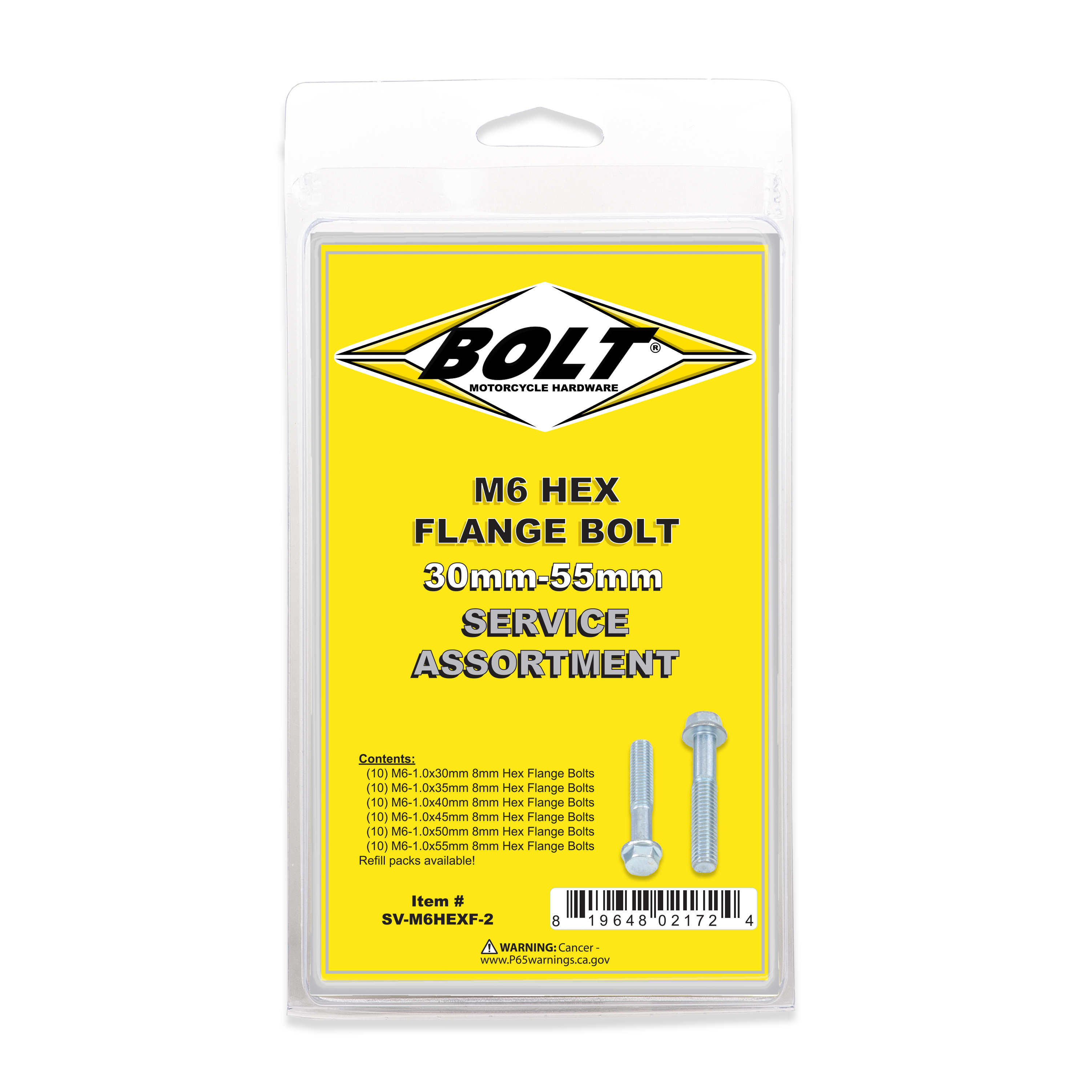 M6 8mm Hex Head Flange Bolts