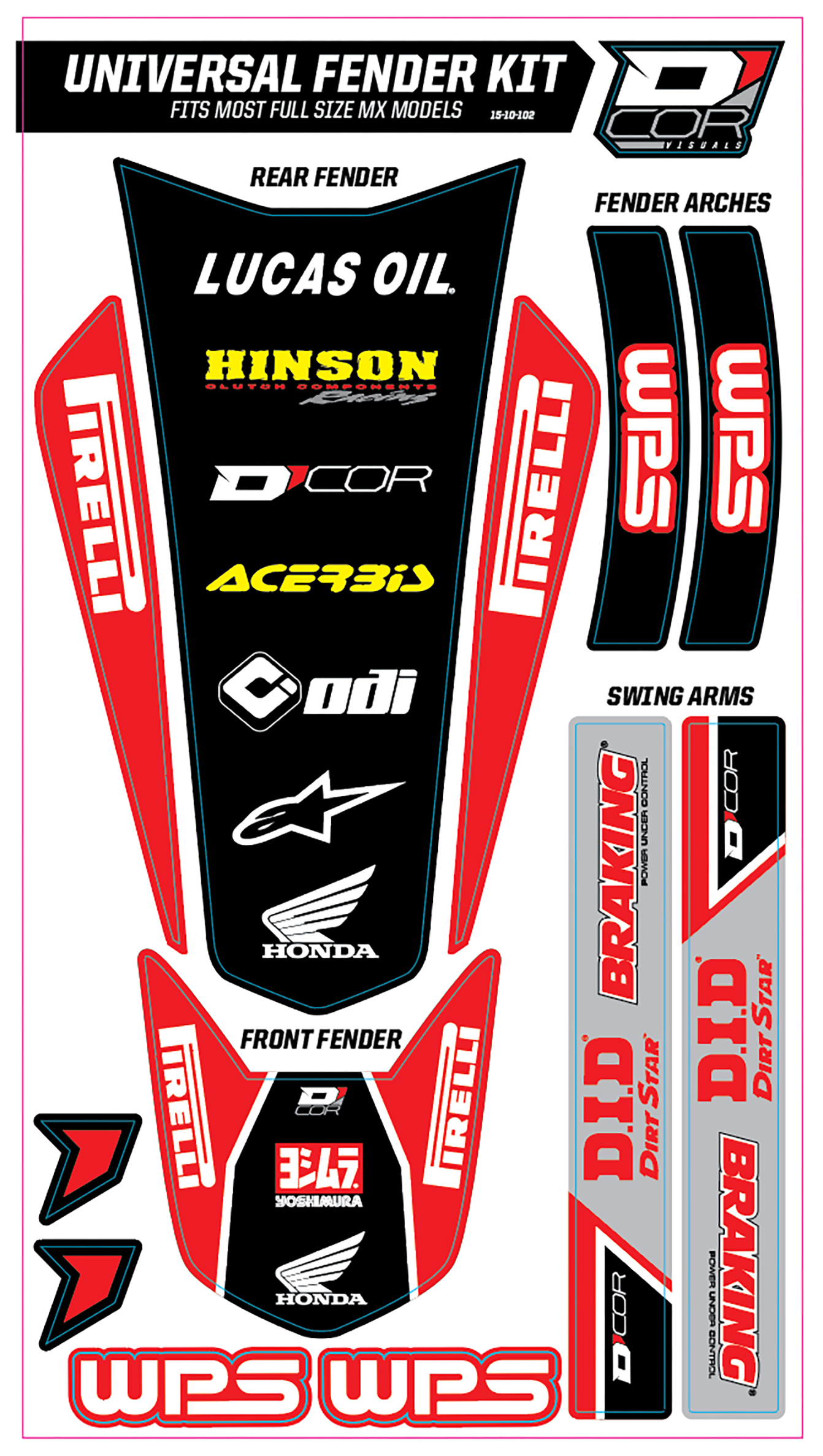 D-COR Universal Rear Fender Trim Kit - View 1