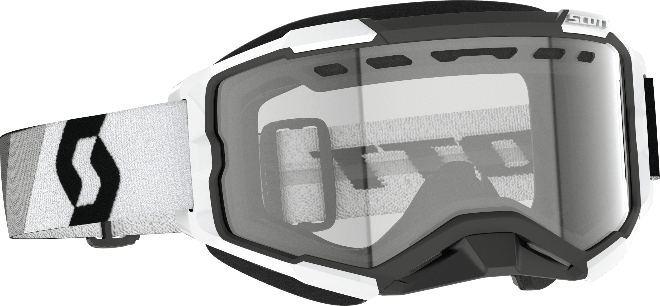 SCOTT FURY SNOWCROSS GOGGLE PREMIUM BLACK/WHITE CLEAR - View 1