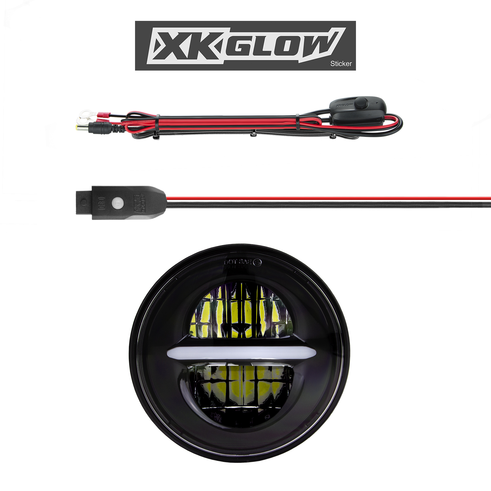 XK GLOW 5.75" XKChrome Headlight - View 1