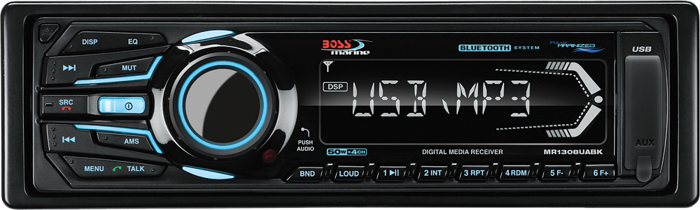 Boss Audio MR1308UABK Bluetooth AM FM Multimedia Receiver USB SD Universal