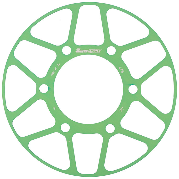 SUPERSPROX Edge Sprocket Alloy Disk - Green - View 1