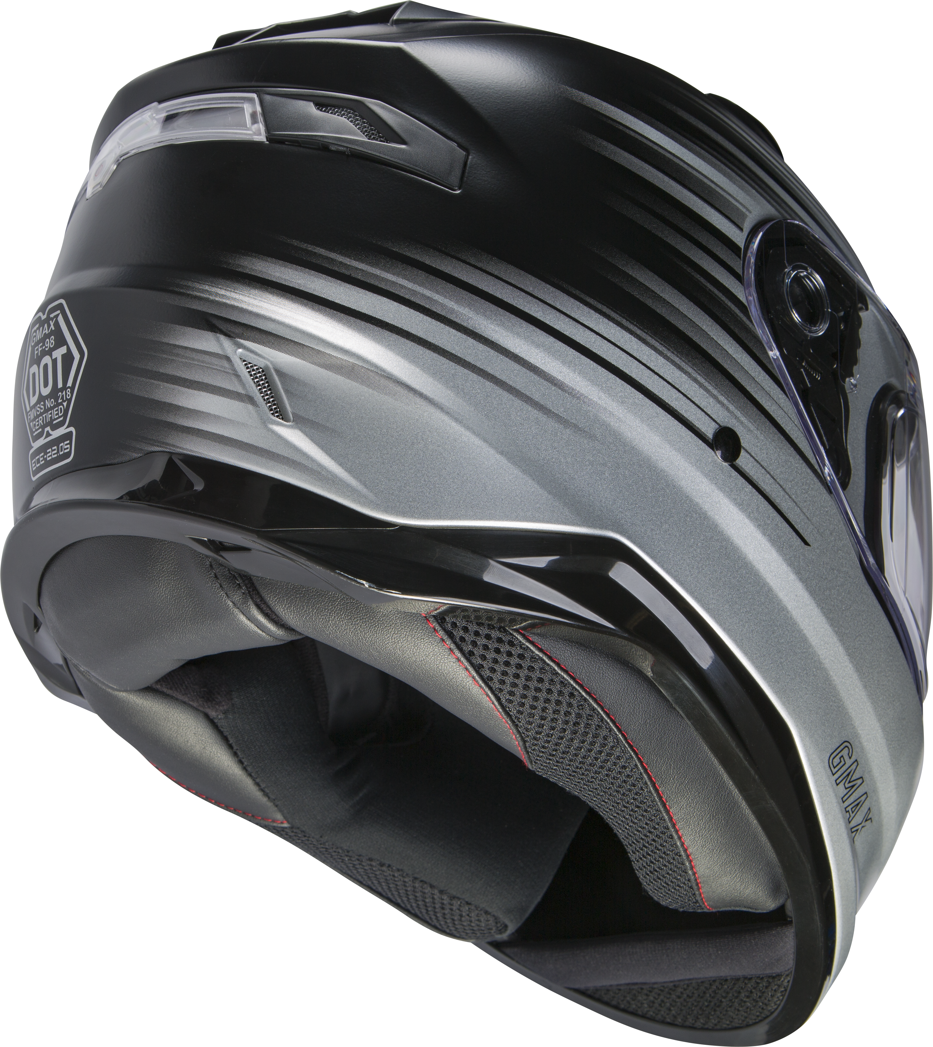 GMAX FF-98 Full-Face Street Helmet (Matte Silver/Black, 3X-Large)