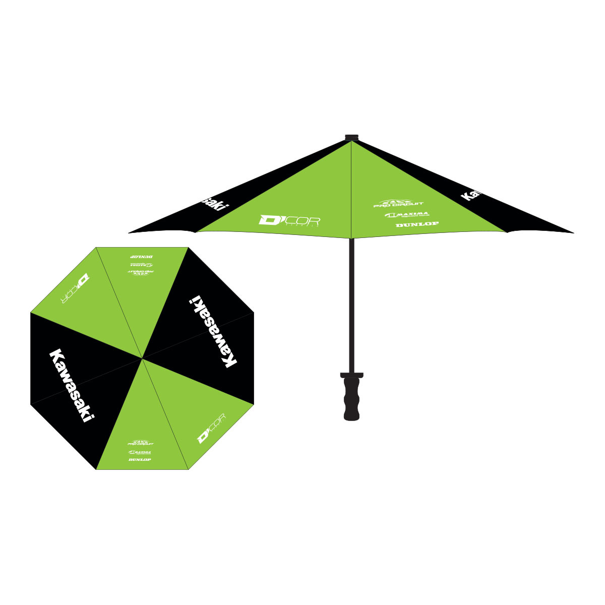D-COR Kawasaki Umbrella - View 1