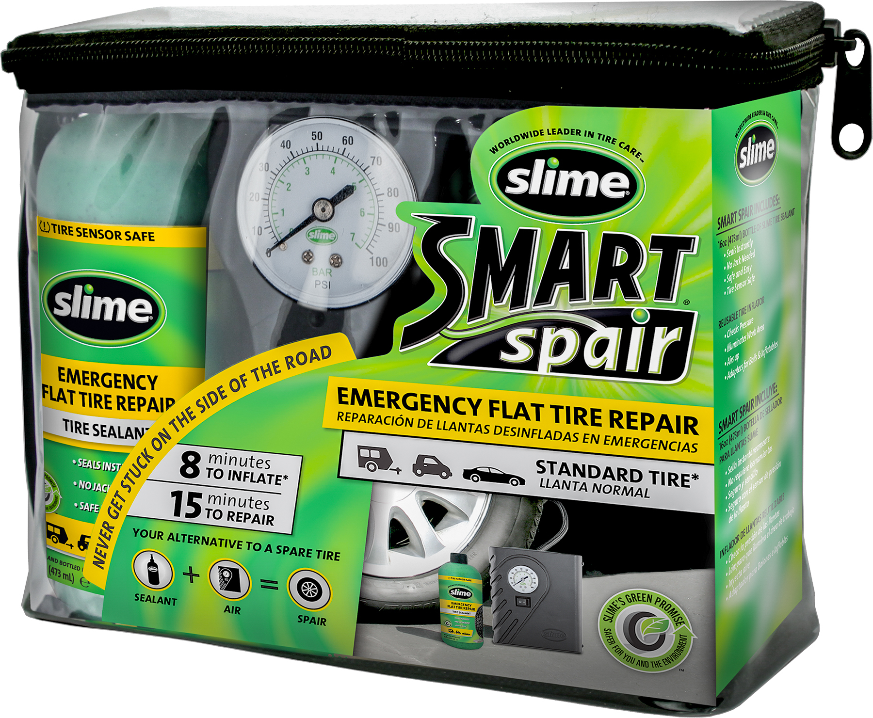 SLIME Smart Spair Tire Repair Kit - View 1