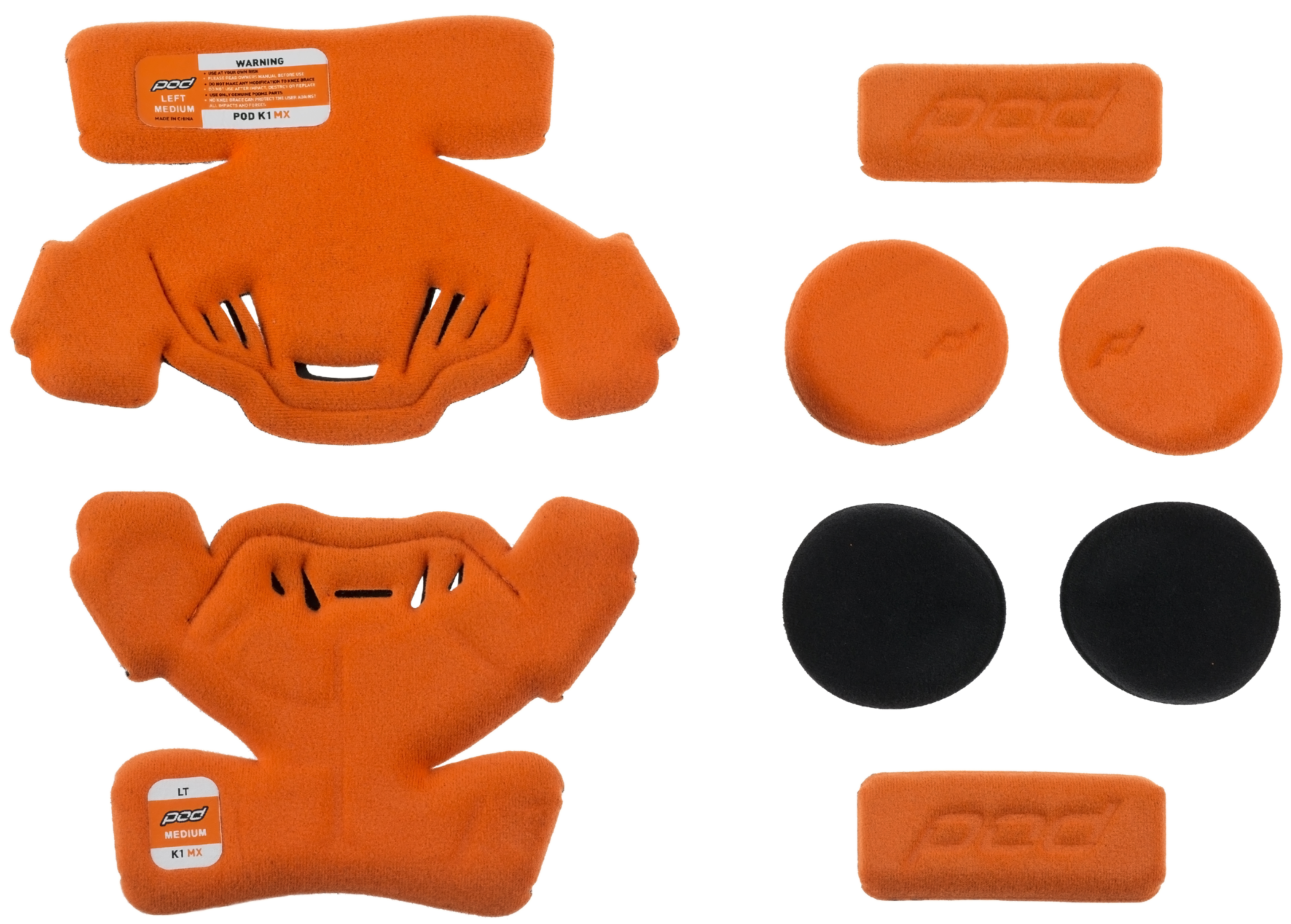POD K1 Knee Brace Pad Set Ym (Left) - View 1