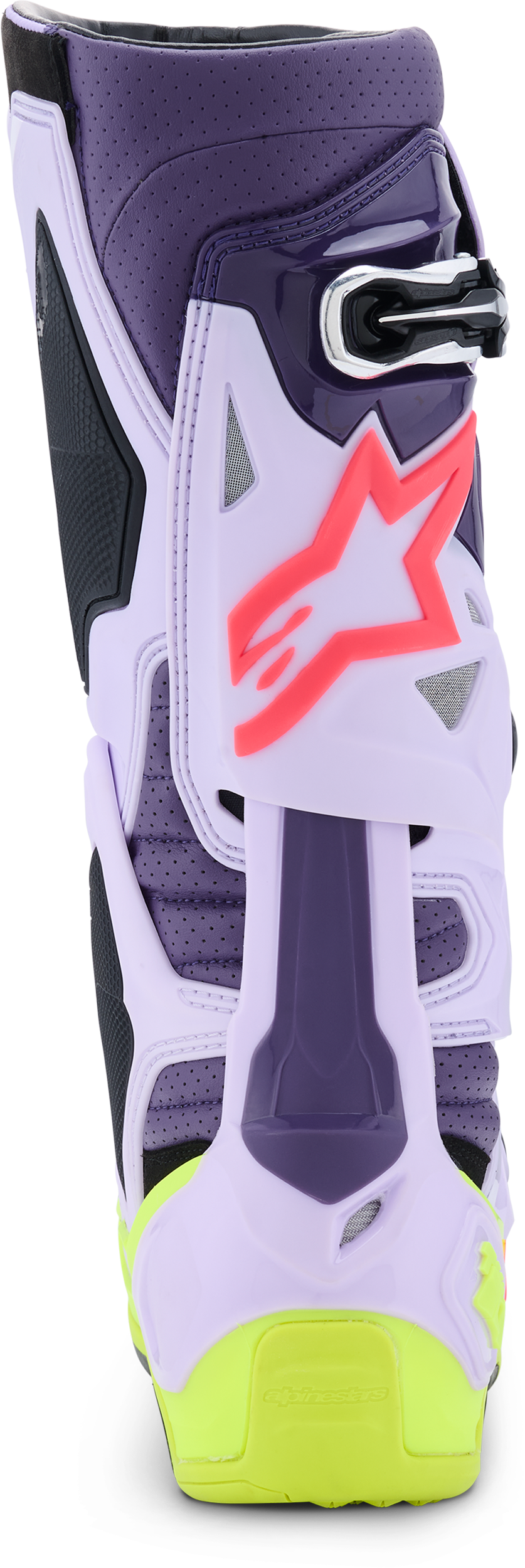 Alpinestars Tech 10 Supervented Boot Purple Yellow Flo Diva Pink Sz 13