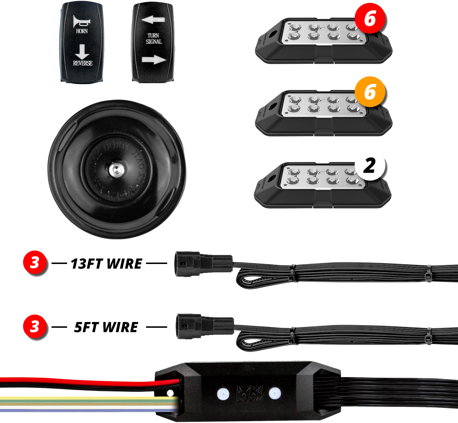 XK GLOW XK-DT-PRO Pro Plug and Play Turn Signal Kit for Automotive Use