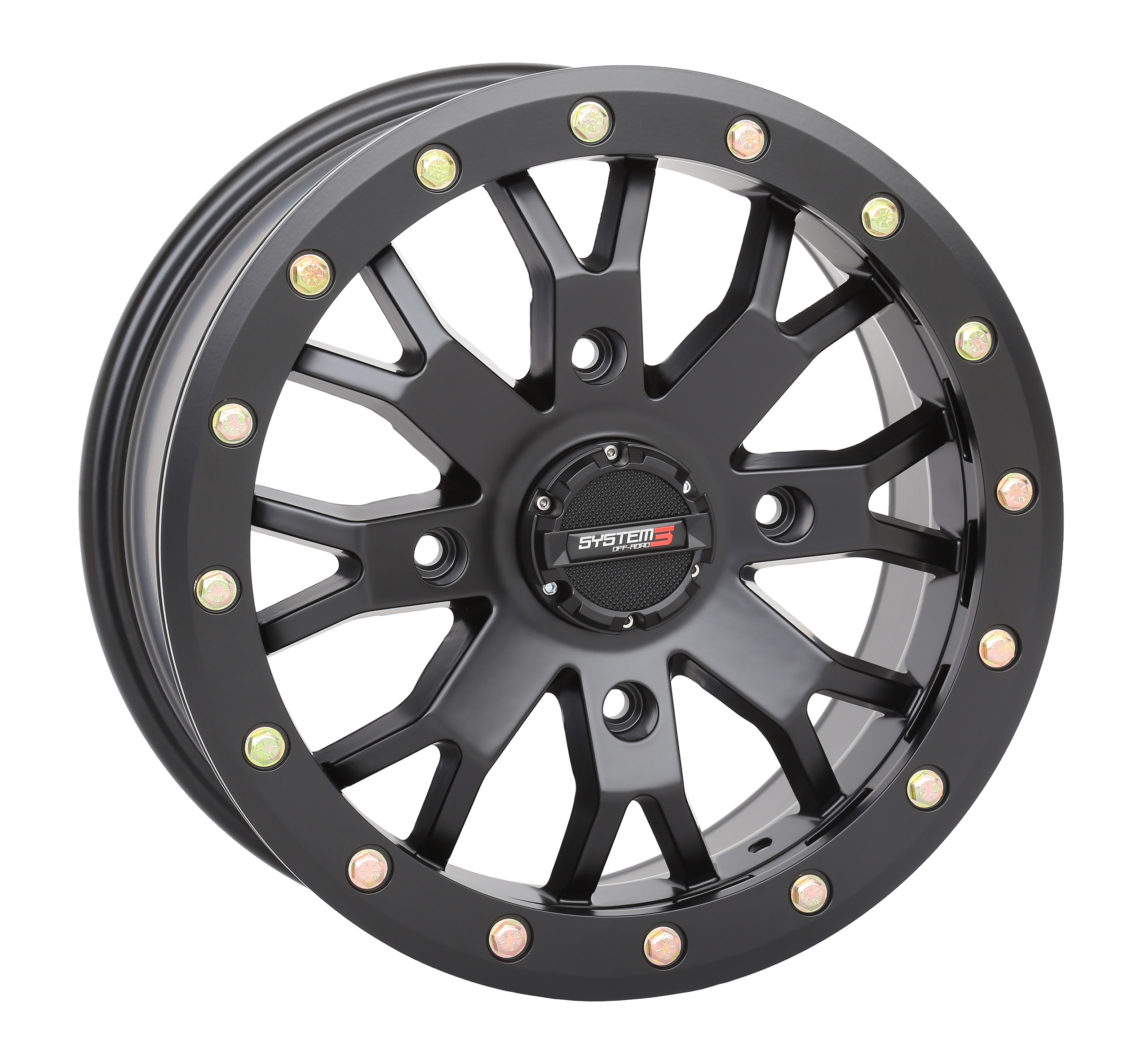 SYSTEM 3 SB4 Bl Wheel 15x7 6+1 +45mm Fits Polaris RZR & Kawasaki Mule Pro-Fxt