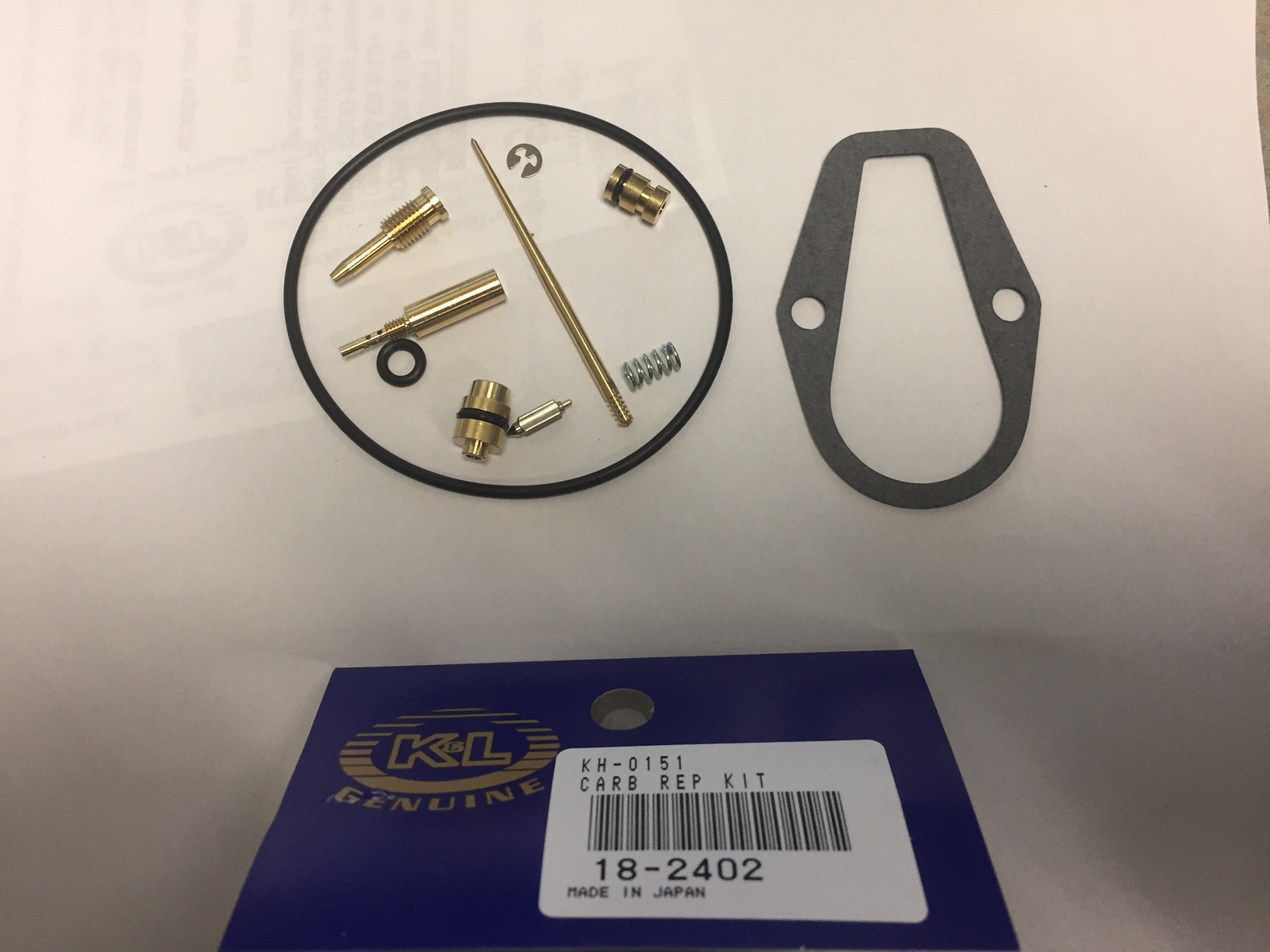 K&L CARB REPAIR KIT (EA) - View 1