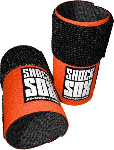 SHOCK SOX 4"U ORANGE UPSIDE DOWN FORKS - View 1