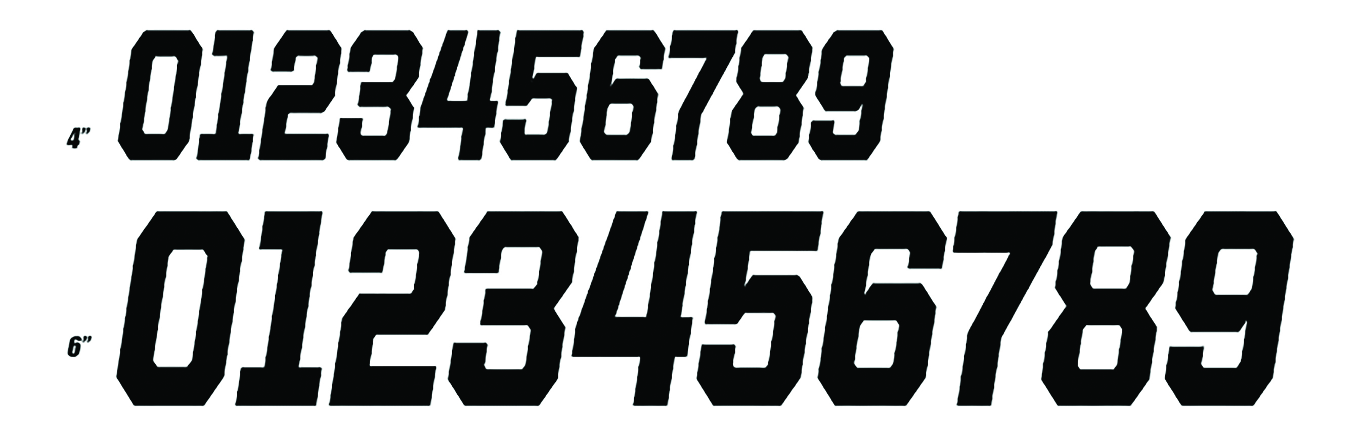 D-Cor Race Series Number 9 Black 4In 12-Mil Vinyl 3M Adhesive 3-Pack