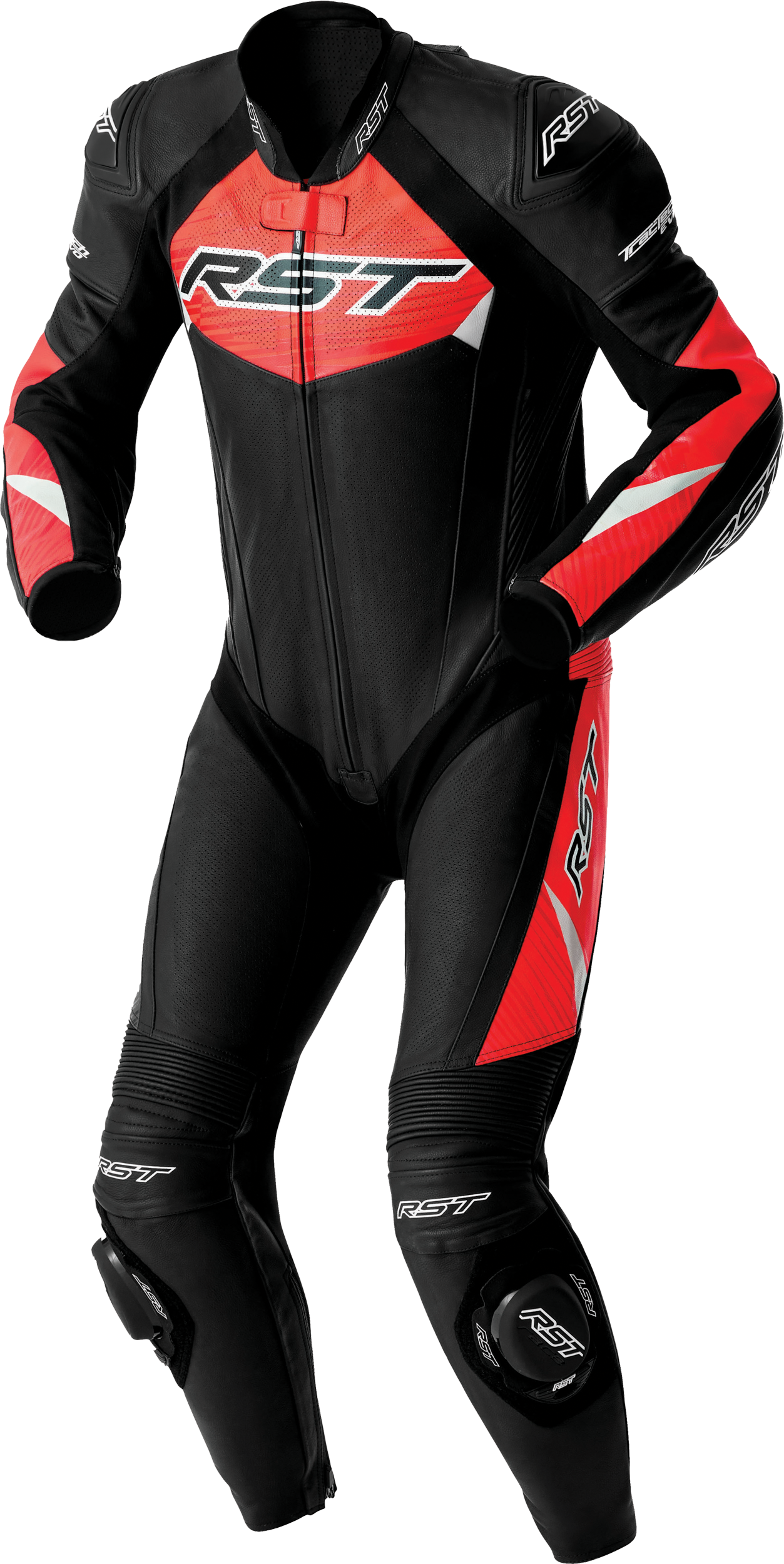 Tractech Evo D3o Suit Blk/Flo Leather - View 1