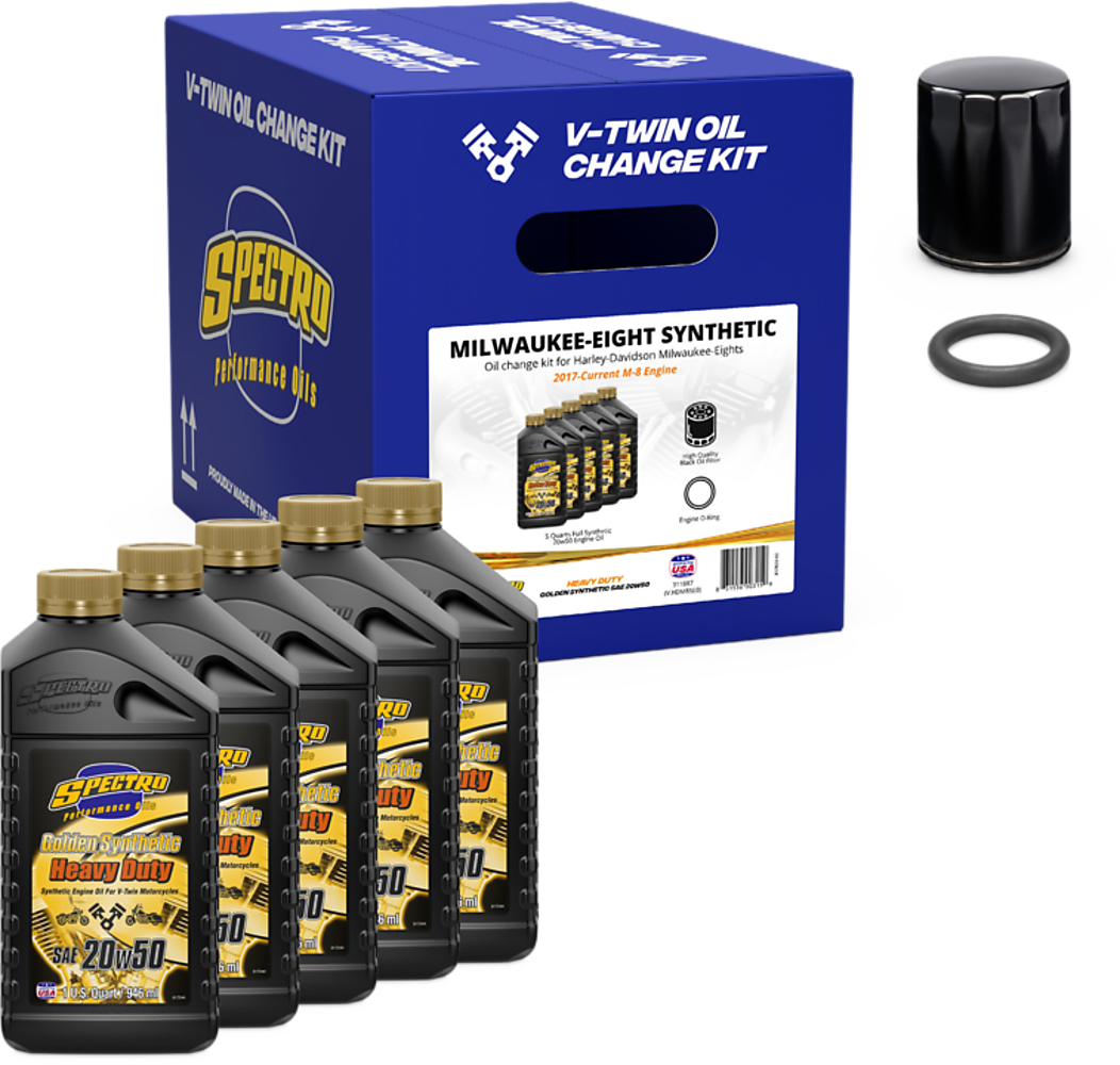 SPECTRO V-Twin Full Oil Change Kit M8 - View 1