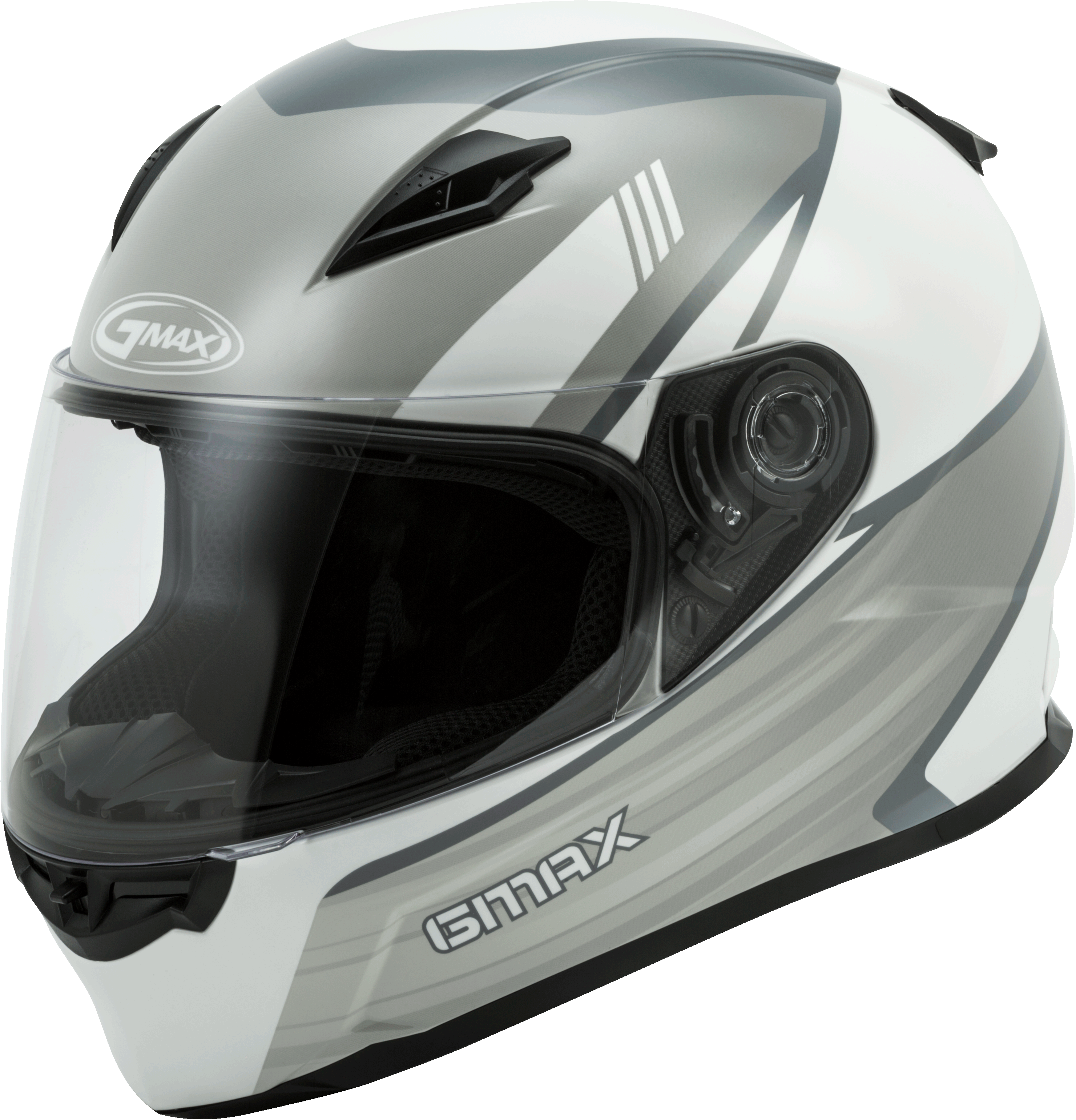 GMAX FF-49 Full-Face Street Helmet (White/Grey, Large)