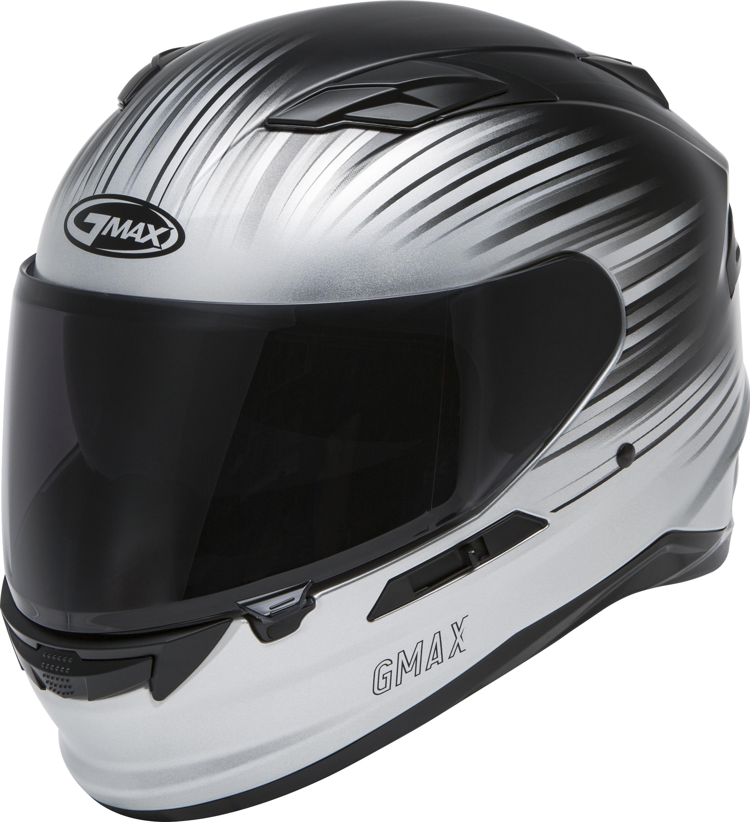 GMAX FF-98 Full-Face Street Helmet (Matte Silver/Black, 3X-Large)