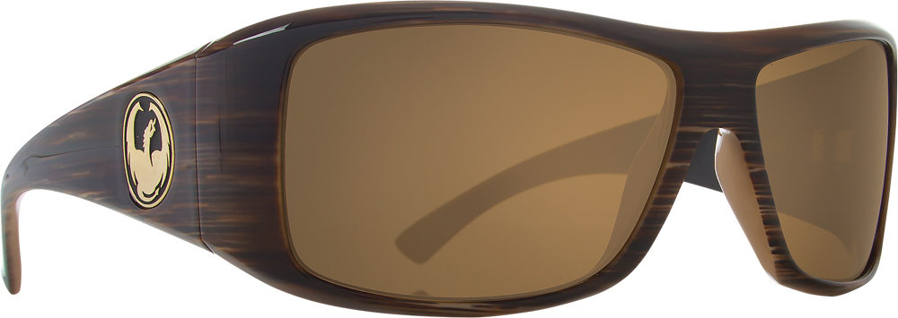 DRAGON CALACA SUNGLASSES MOCHA STRIPE W/BRONZE LENS - View 1