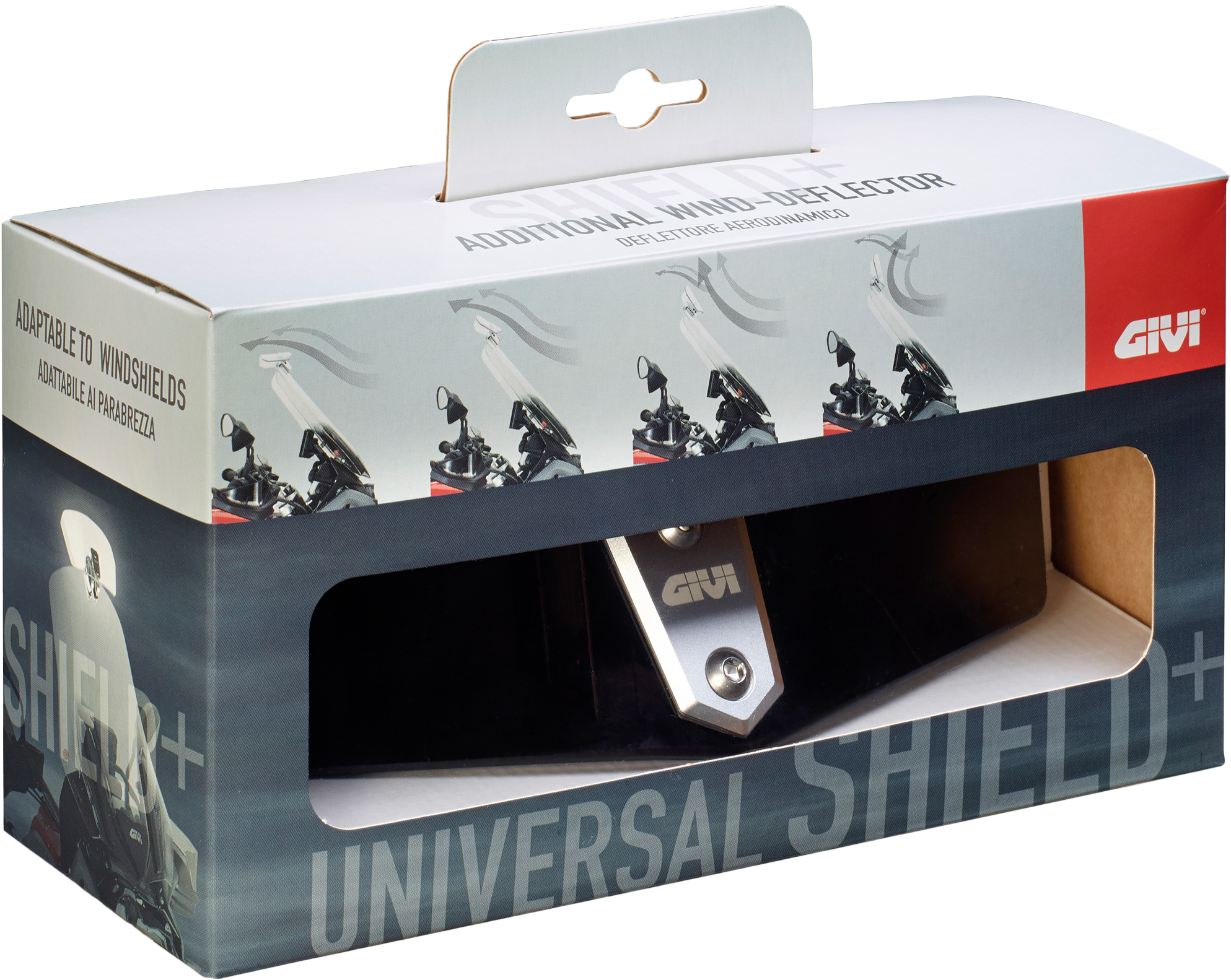 GIVI S180F Shield Deflector Visor Universal Smoke for Motorcycles and Scooters