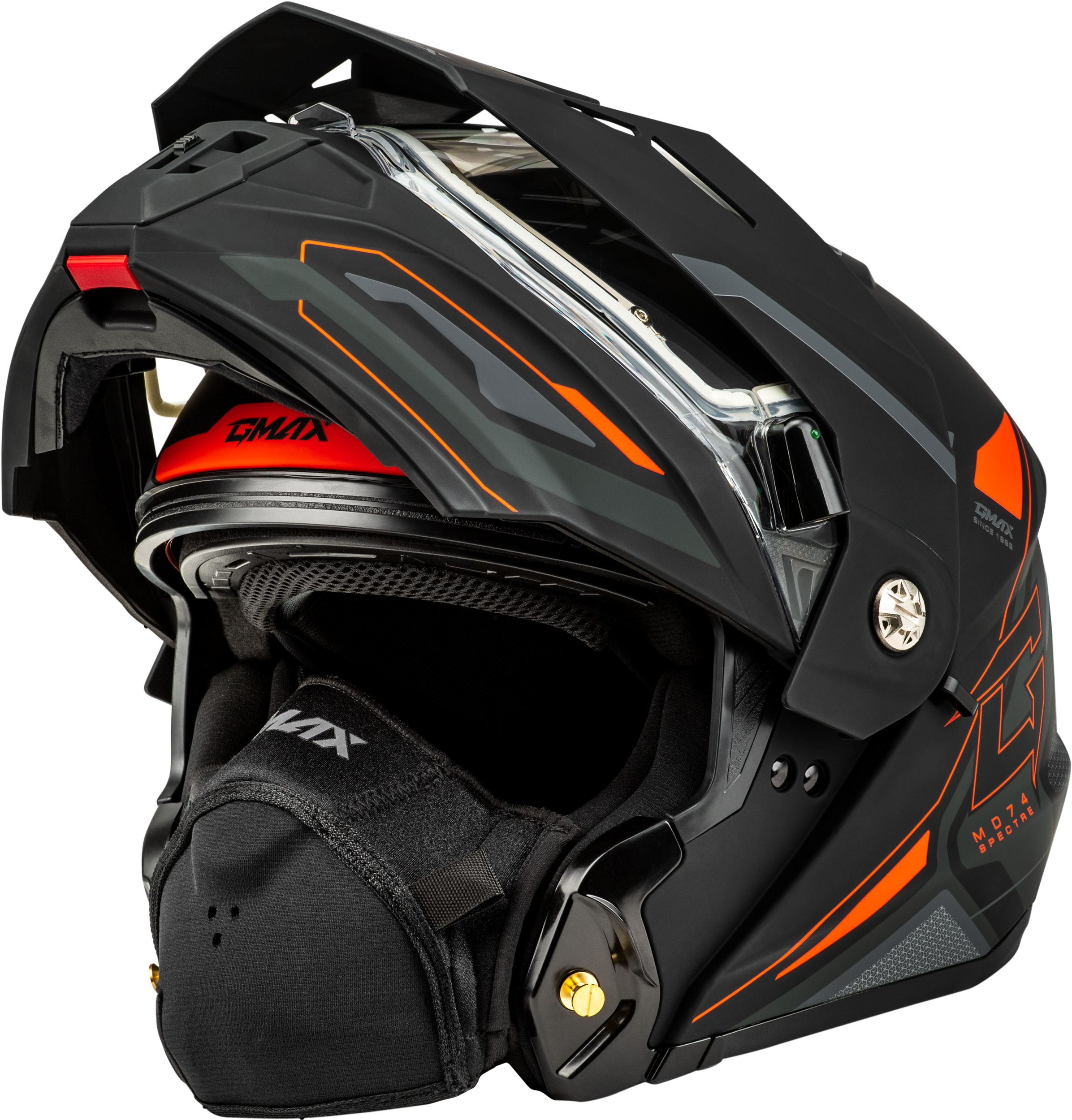 Gmax MD-74S Modular Electric Shield Snowmobile Helmet Anti-Fog lens For Winter - Picture 24 of 37
