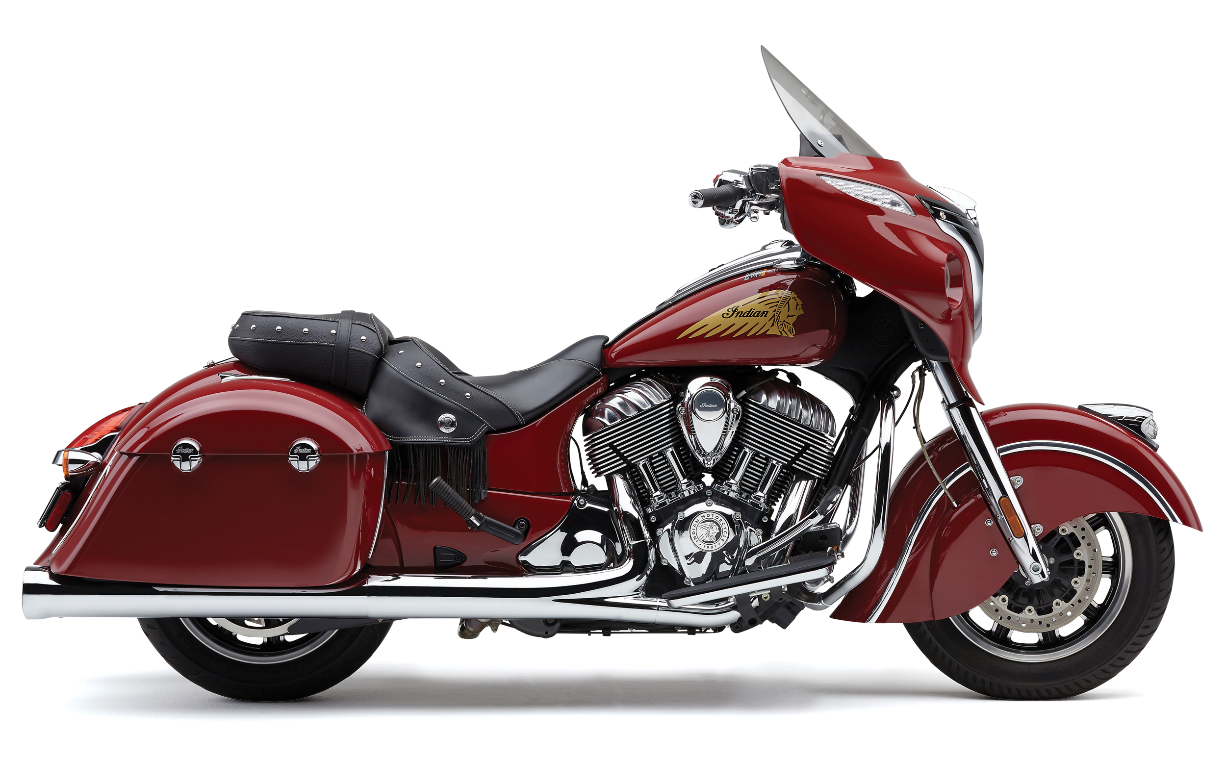 COBRA 4" NH SLIP-ONS CHROME INDIAN GEN-2 BAG - View 1