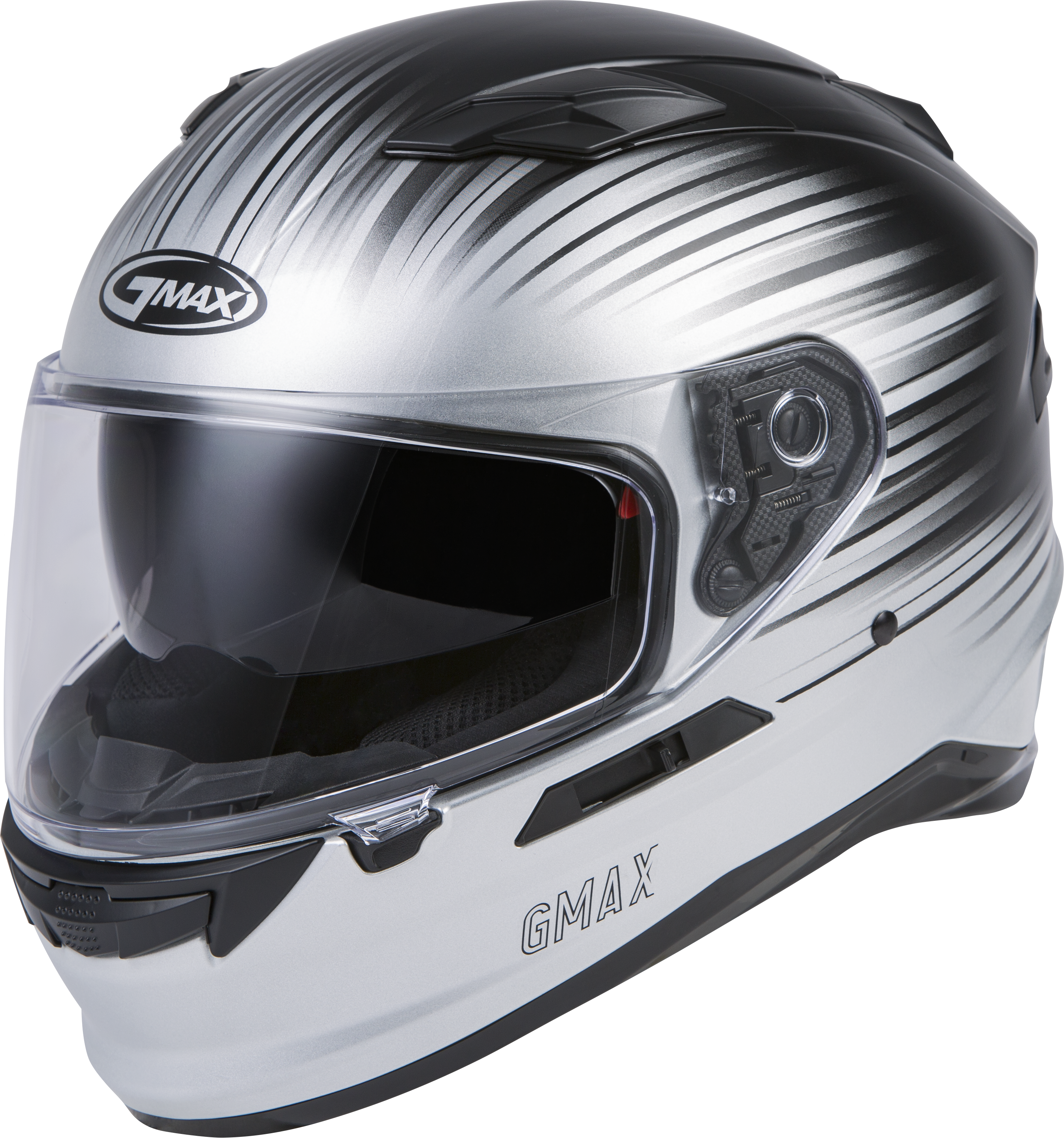 GMAX FF-98 Full-Face Street Helmet (Matte Silver/Black, 3X-Large)