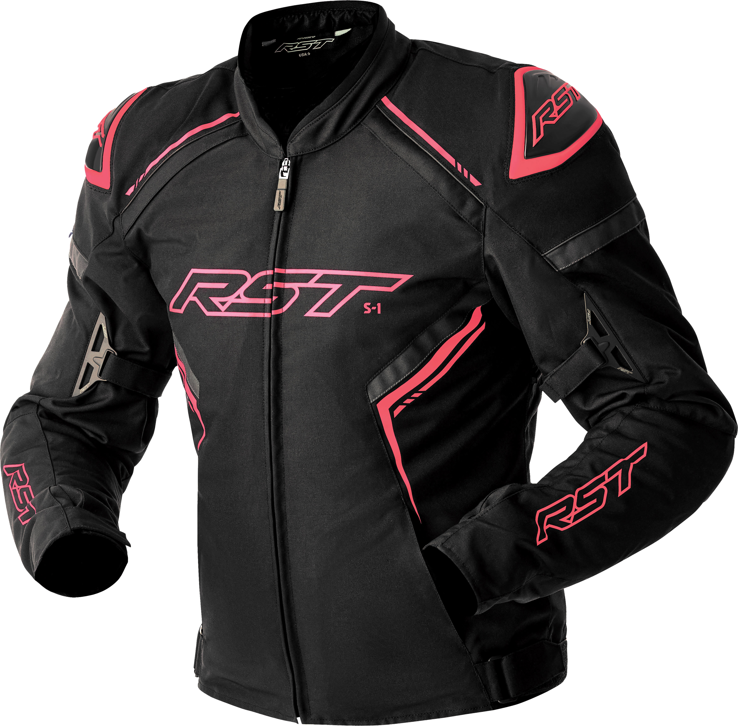 S1 D3o Textile Ladies Jacket Blk/Flo - View 1