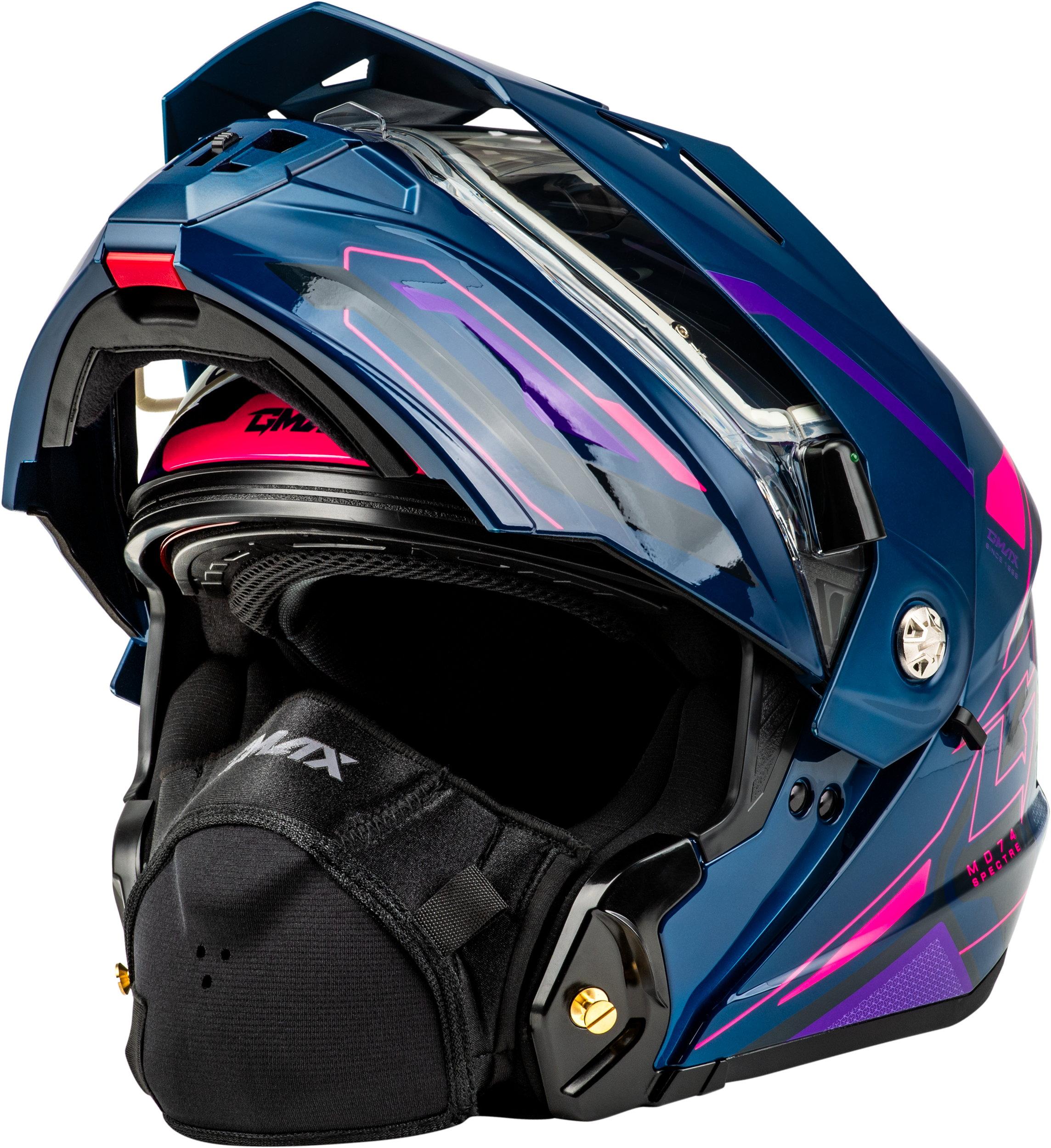 Gmax MD-74S Modular Electric Shield Snowmobile Helmet Anti-Fog lens For Winter - Picture 12 of 37