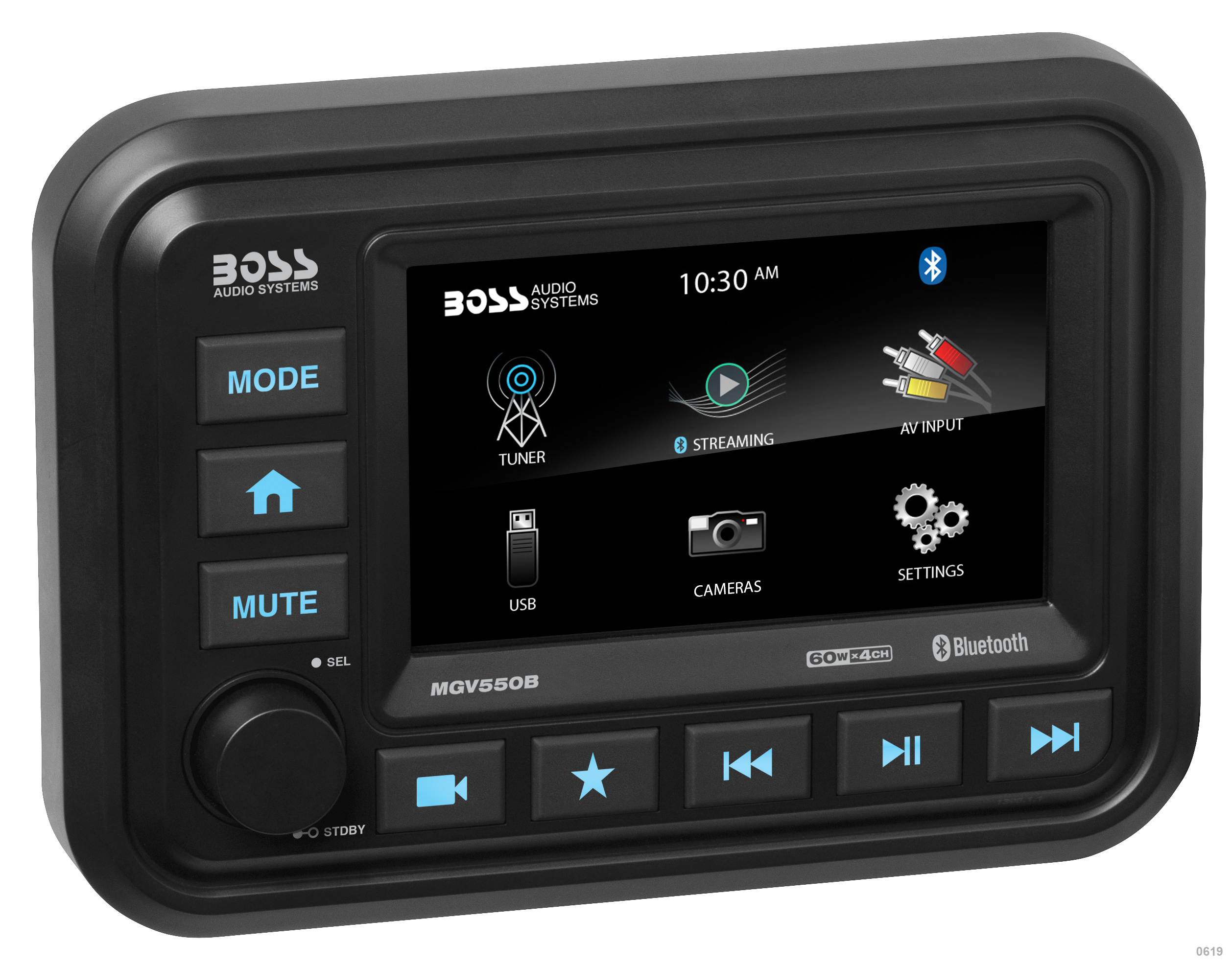 MGV550B BOSS AUDIO 5-Inch Touch Screen Bluetooth Receiver with USB, Aux-In